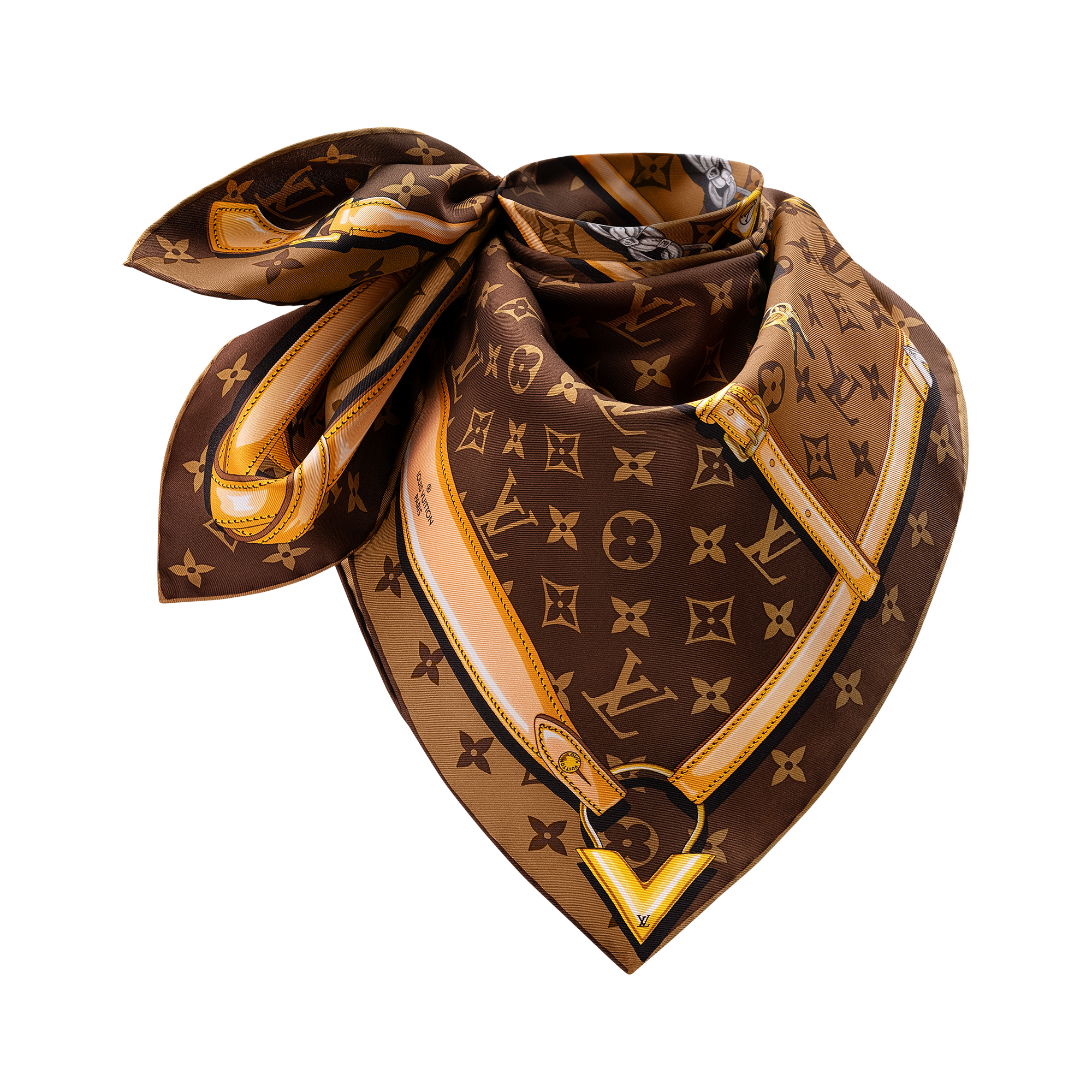 Pañuelo Monogram Confidential 90 S00 Mujer Accesorios Pañuelos de seda y bandanas | LOUIS VUITTON (Zoom de producto)
