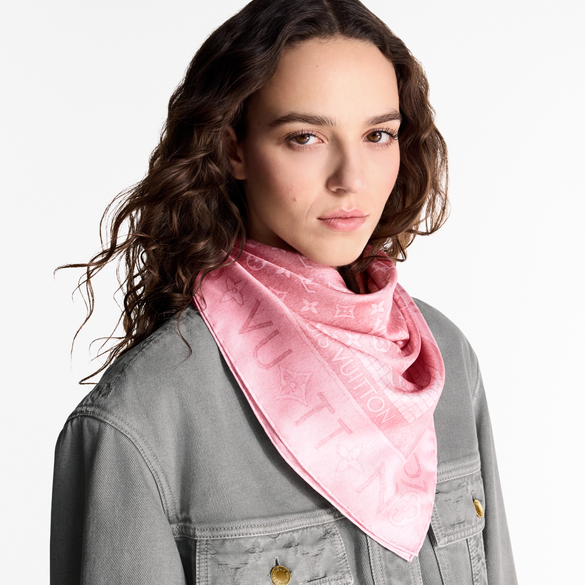 Pañuelo Monogram Infinity Denim 90 S00 Mujer Accesorios Pañuelos de seda y bandanas | LOUIS VUITTON (Zoom de producto)