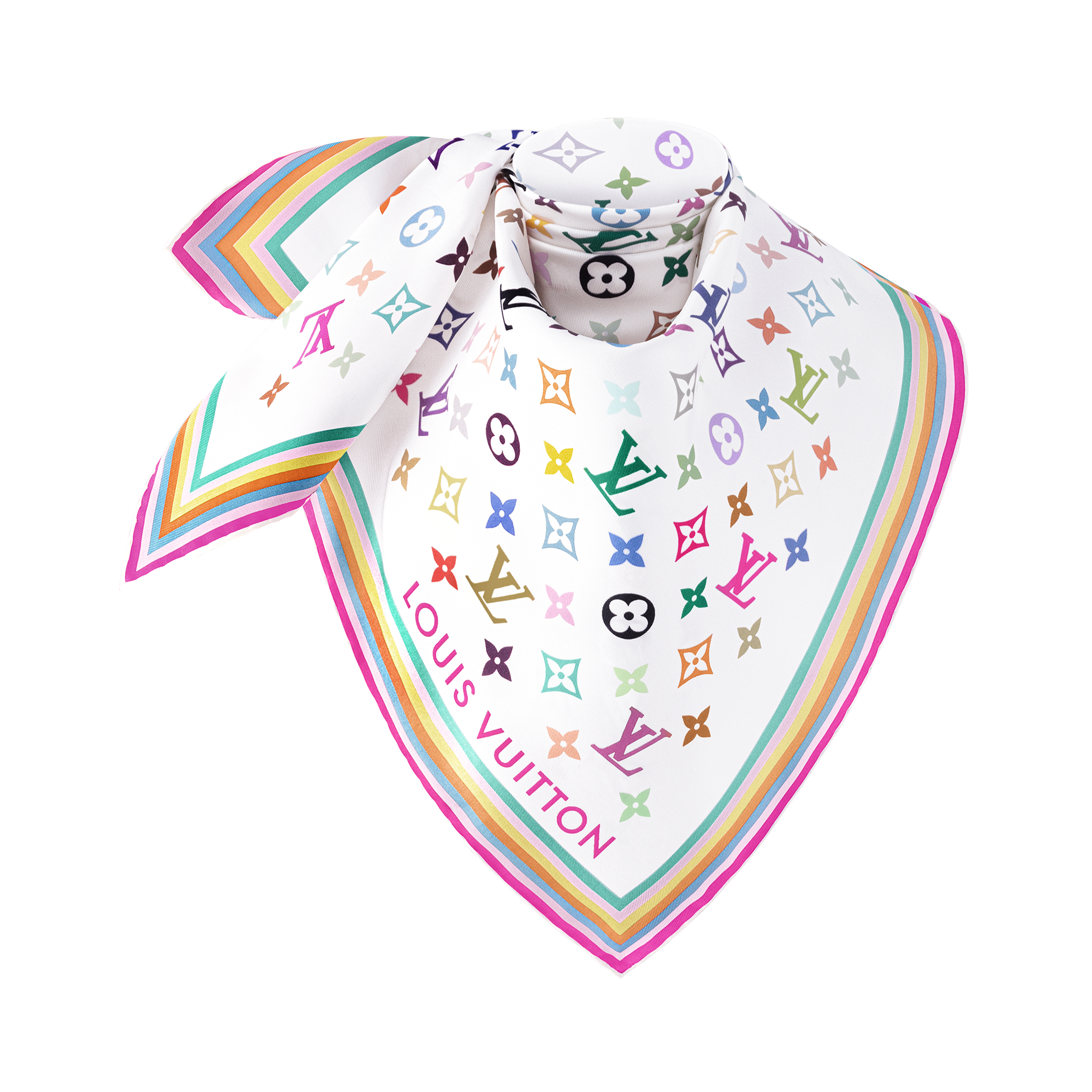 Pañuelo Monogram Multicolor 90 LV x TM S00 Mujer Accesorios Pañuelos de seda y bandanas | LOUIS VUITTON (Zoom de producto)