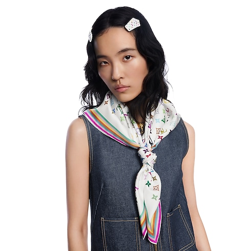 Pañuelo Monogram Multicolor 90 LV x TM S00 Mujer Accesorios Pañuelos de seda y bandanas | LOUIS VUITTON (Zoom de producto)
