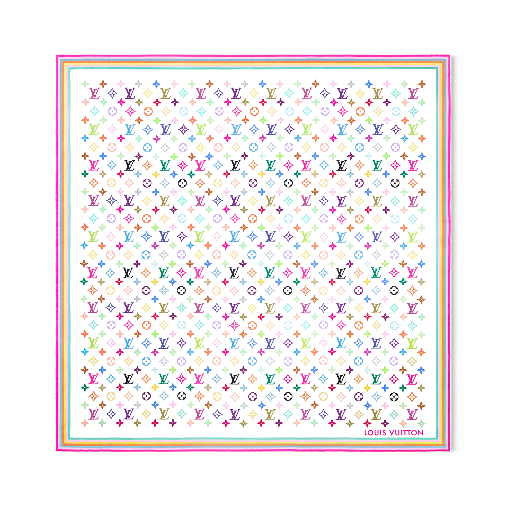 Pañuelo Monogram Multicolor 90 LV x TM S00 Mujer Accesorios Pañuelos de seda y bandanas | LOUIS VUITTON (Zoom de producto)