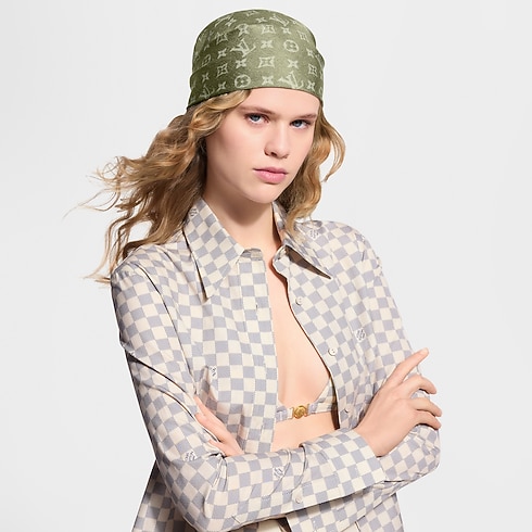 Pañuelo Monogram Silhouette Denim 55 S00 Mujer Accesorios Pañuelos de seda y bandanas | LOUIS VUITTON (Zoom de producto)