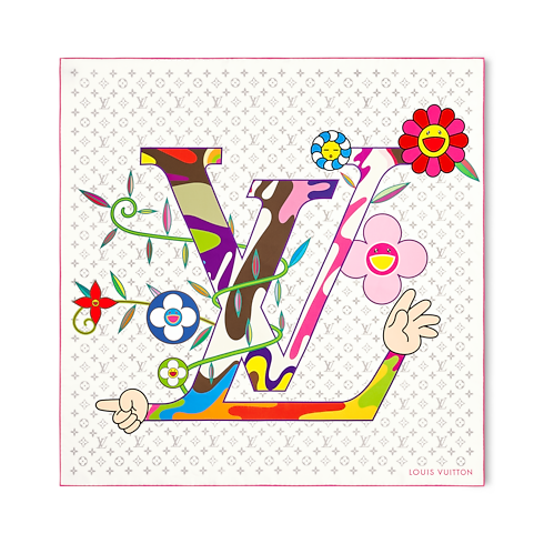 Pañuelo Monogram Superflat 90 LV x TM S00 Mujer Accesorios Pañuelos de seda y bandanas | LOUIS VUITTON (Zoom de producto)