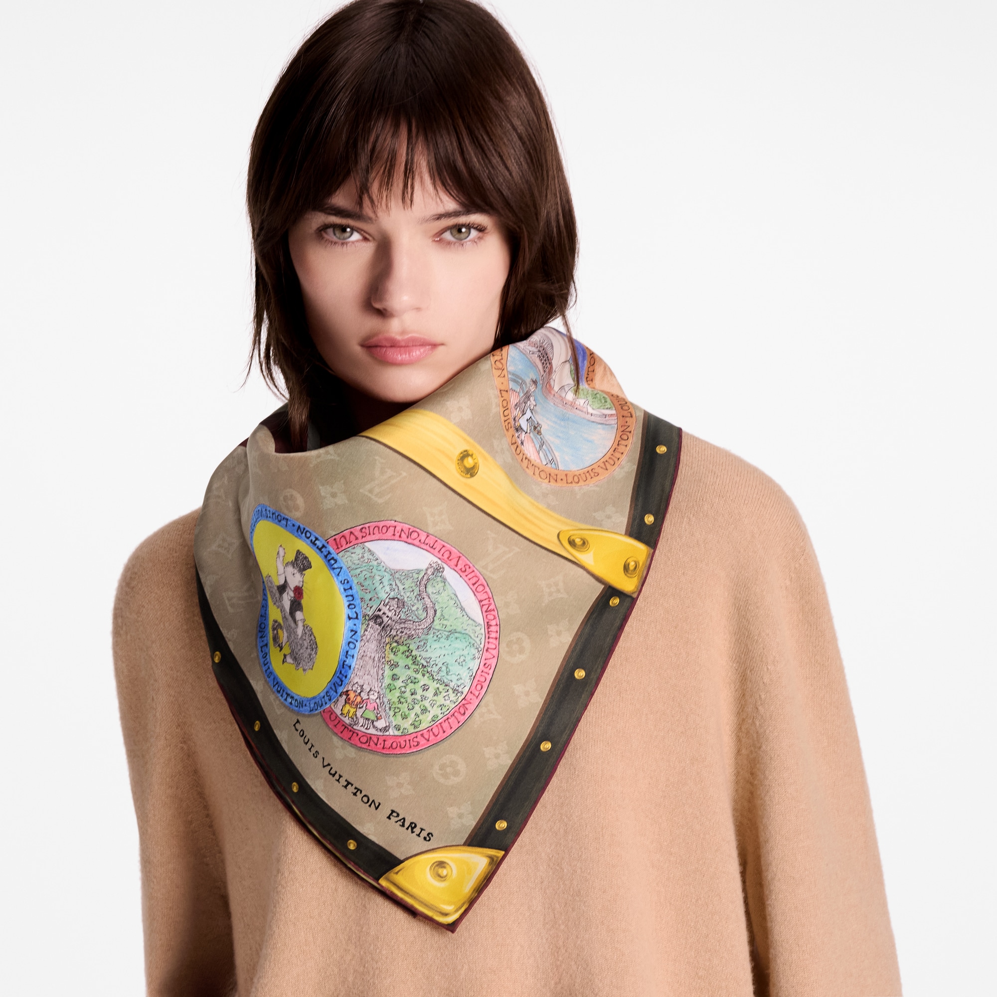 Pañuelo My LV Trunk 90 S00 Mujer Accesorios Pañuelos de seda y bandanas | LOUIS VUITTON (Zoom de producto)