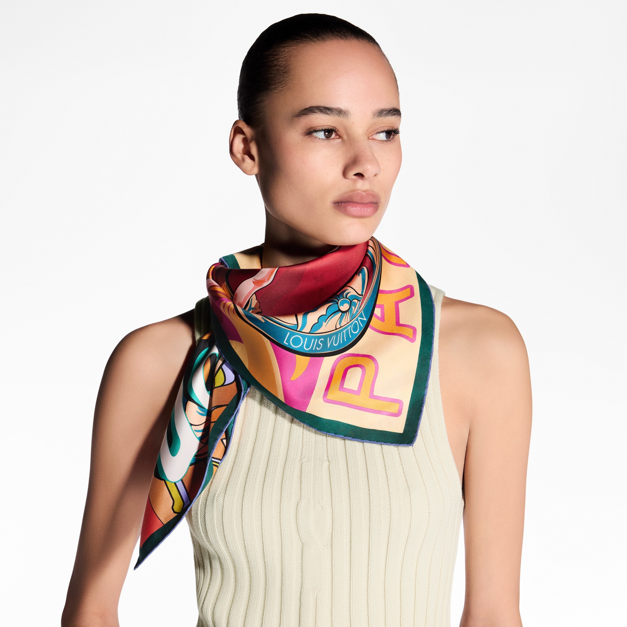 Pañuelo Through The Window 90 S00 Mujer Accesorios Pañuelos de seda y bandanas | LOUIS VUITTON (Zoom de producto)