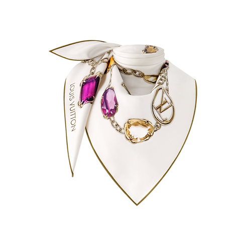 Pañuelo triangular Heirloom Silk S00 Mujer Accesorios Pañuelos de seda y bandanas | LOUIS VUITTON (Zoom de producto)