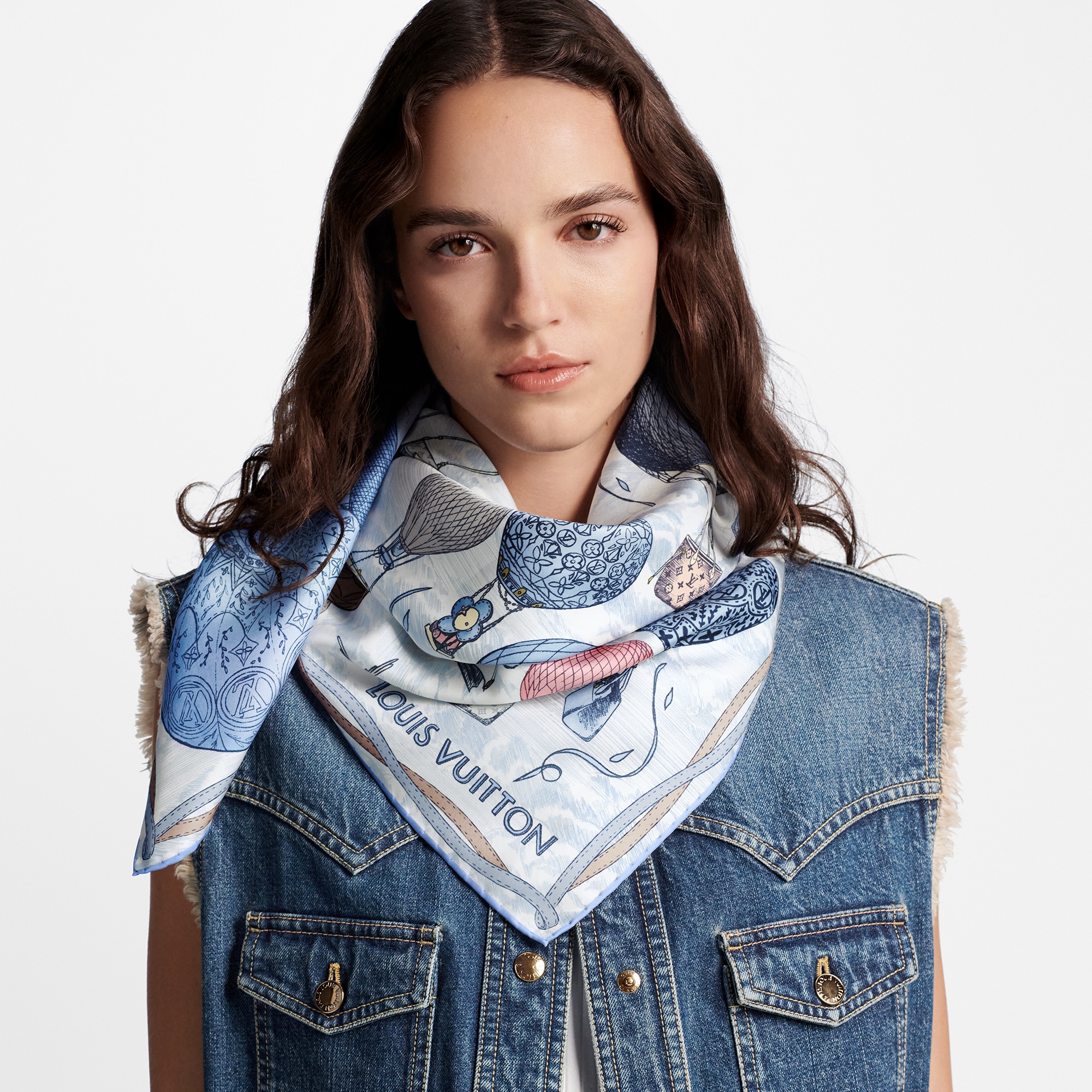 Pañuelo Up And Away 90 S00 Mujer Accesorios Pañuelos de seda y bandanas | LOUIS VUITTON (Zoom de producto)