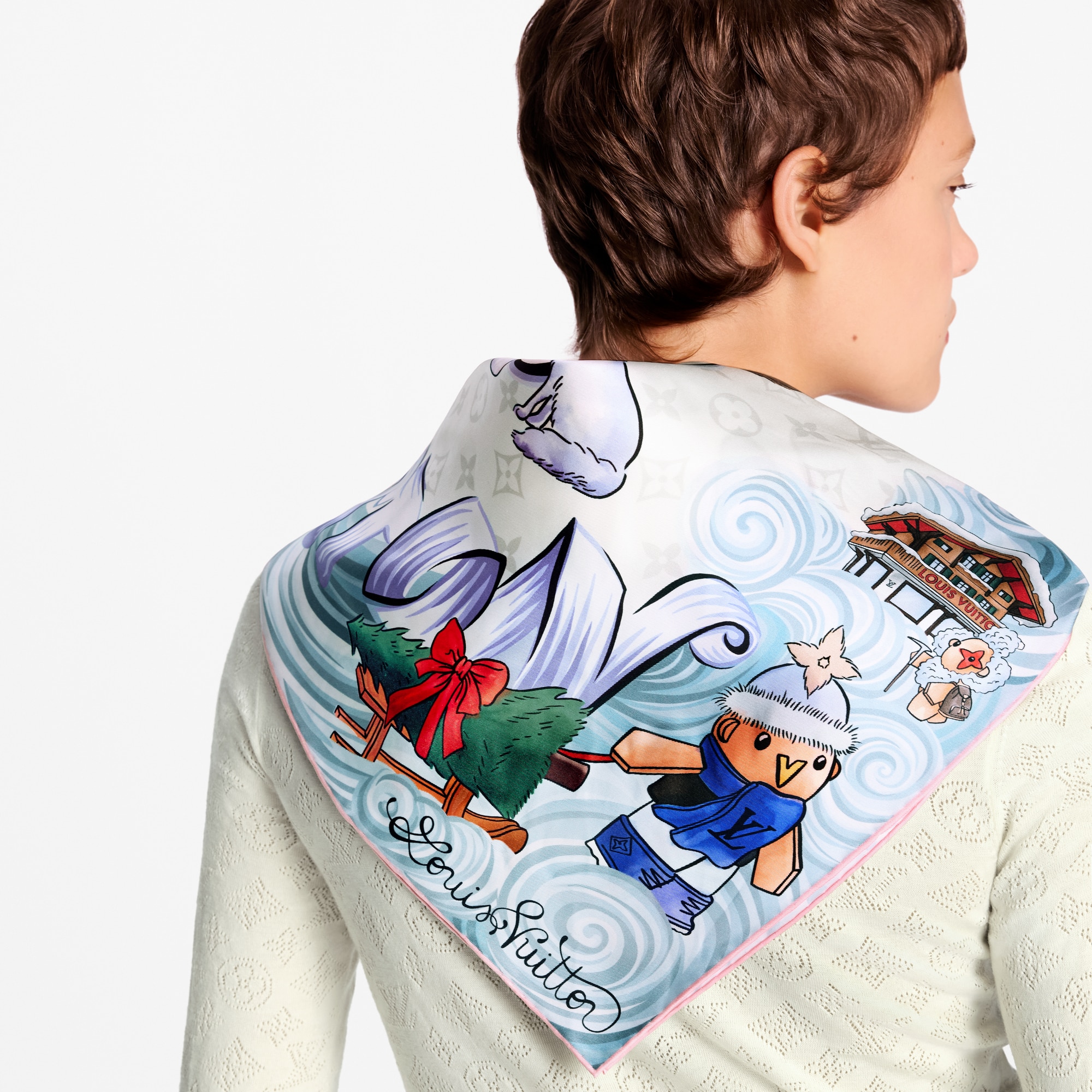 Pañuelo Vivienne Winter Holiday 90 S00 Mujer Accesorios Pañuelos de seda y bandanas | LOUIS VUITTON (Zoom de producto)