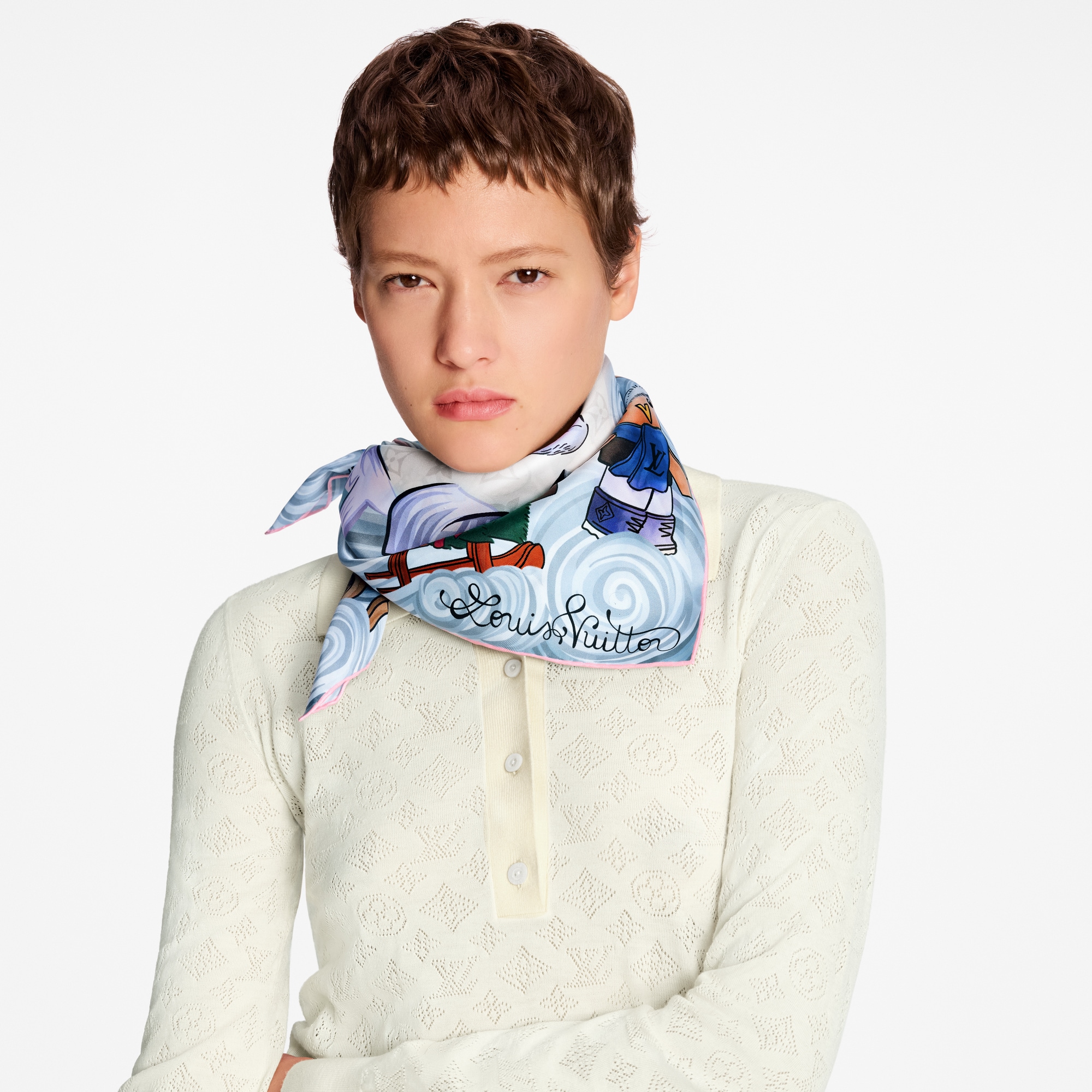 Pañuelo Vivienne Winter Holiday 90 S00 Mujer Accesorios Pañuelos de seda y bandanas | LOUIS VUITTON (Zoom de producto)