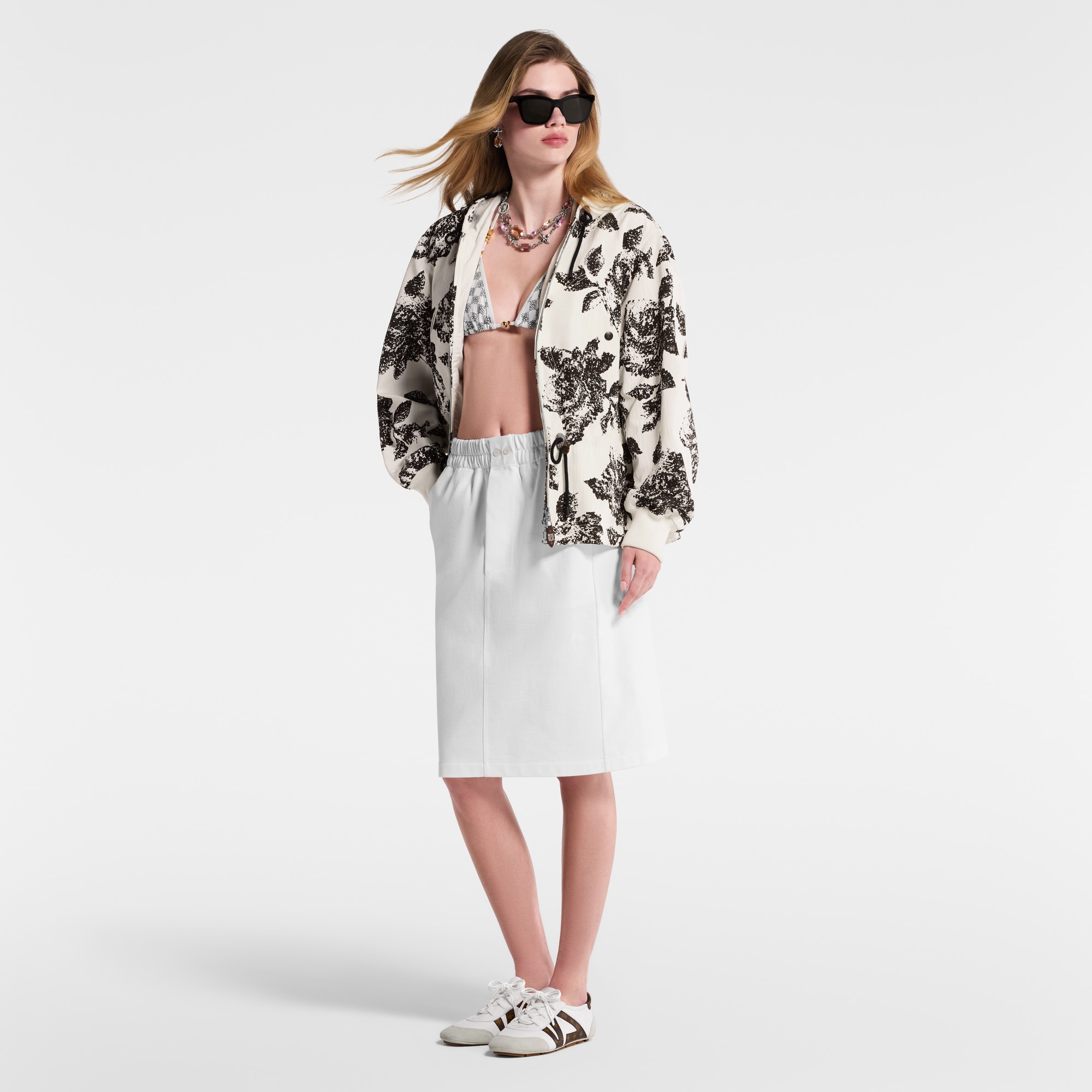Parka con capucha y estampado floral  Mujer Prêt-à-Porter Abrigos y chaquetas | LOUIS VUITTON (Zoom de producto)