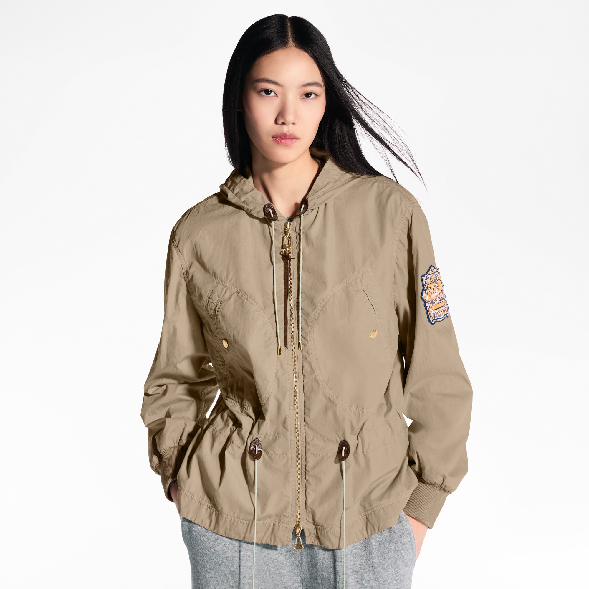 Parka con peplum y efecto aterciopelado  Mujer Prêt-à-Porter Abrigos y chaquetas | LOUIS VUITTON (Zoom de producto)