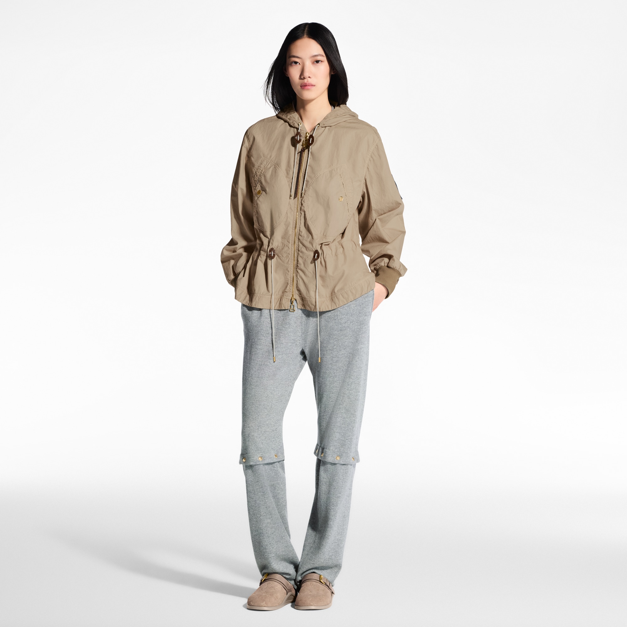Parka con peplum y efecto aterciopelado  Mujer Prêt-à-Porter Abrigos y chaquetas | LOUIS VUITTON (Zoom de producto)