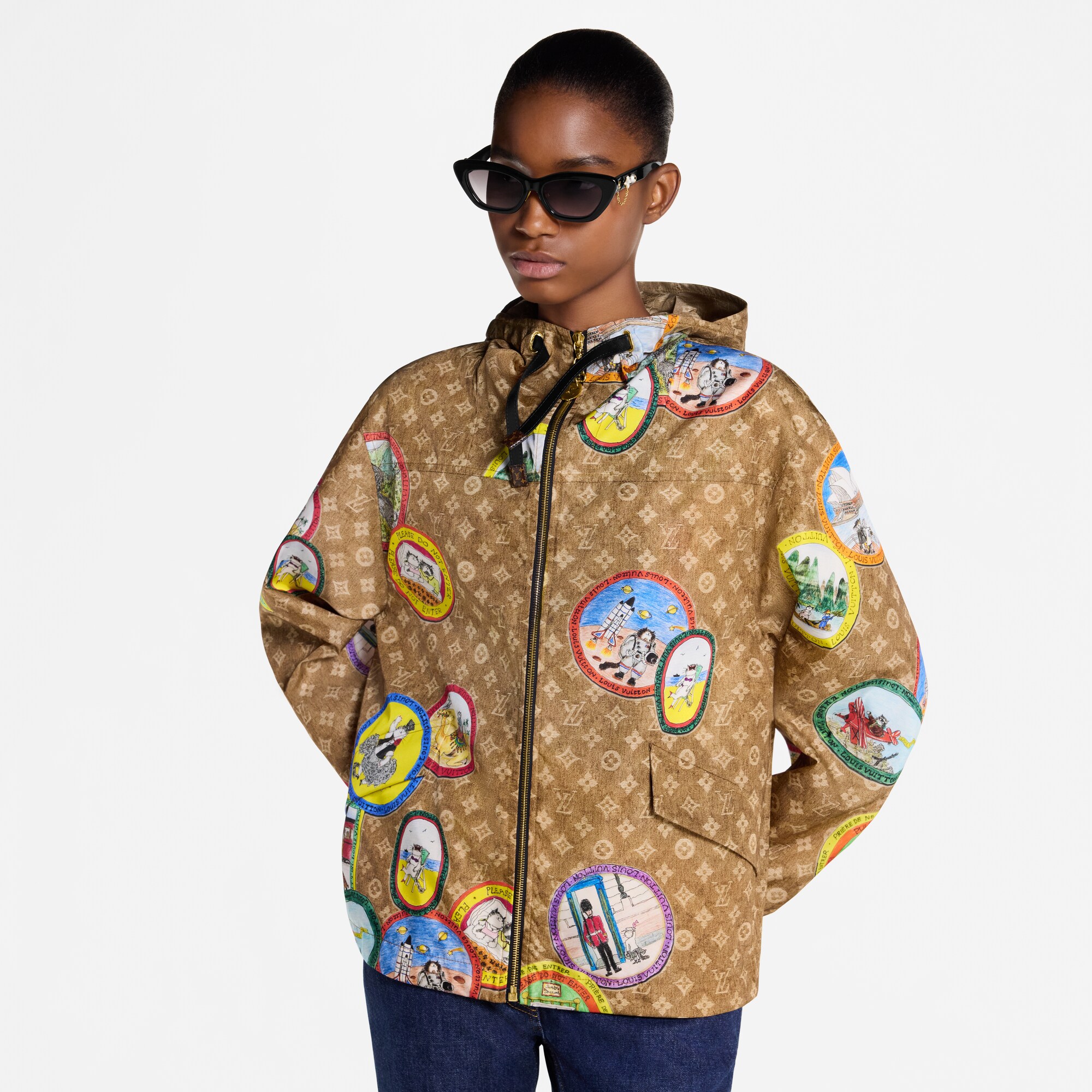 Parka Monogram con sellos de gatos  Mujer Prêt-à-Porter Abrigos y chaquetas | LOUIS VUITTON (Zoom de producto)