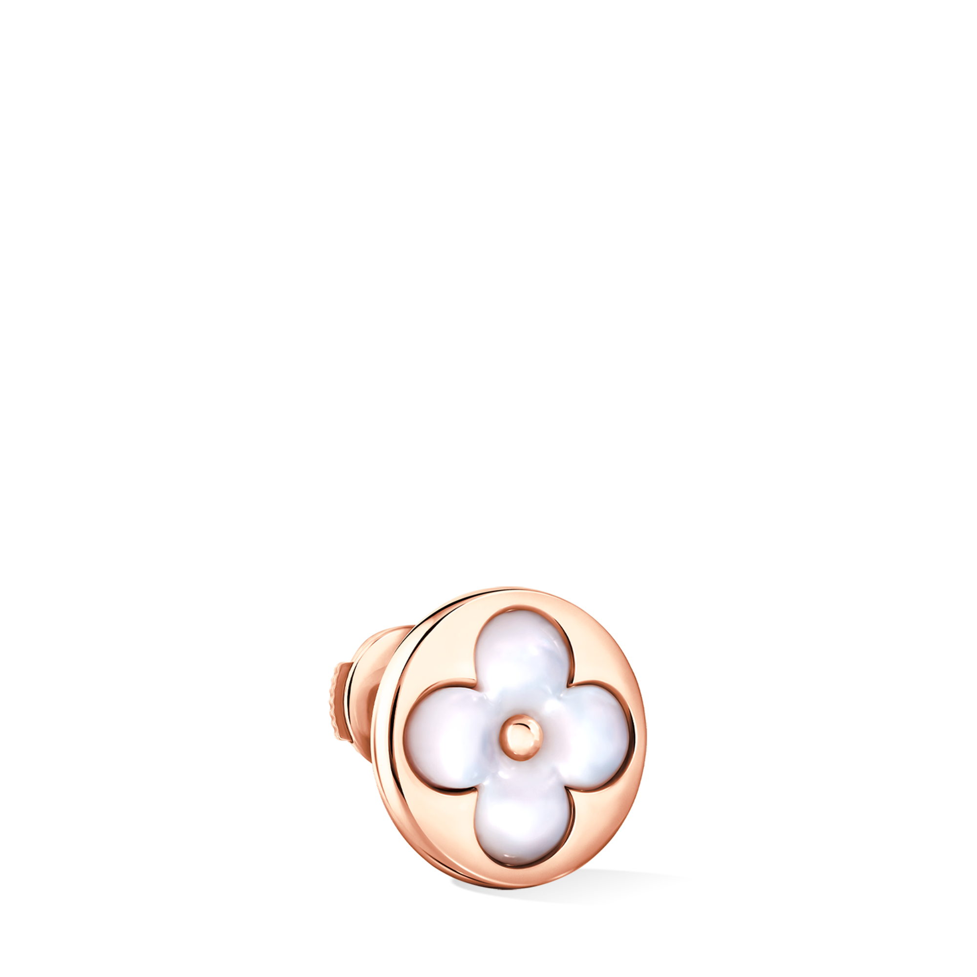Pendiente De Botón Color Blossom Sun De Oro Rosa Y Nácar Blanco (Unidad)  Joyería Categorías Joyería | LOUIS VUITTON (Zoom de producto)