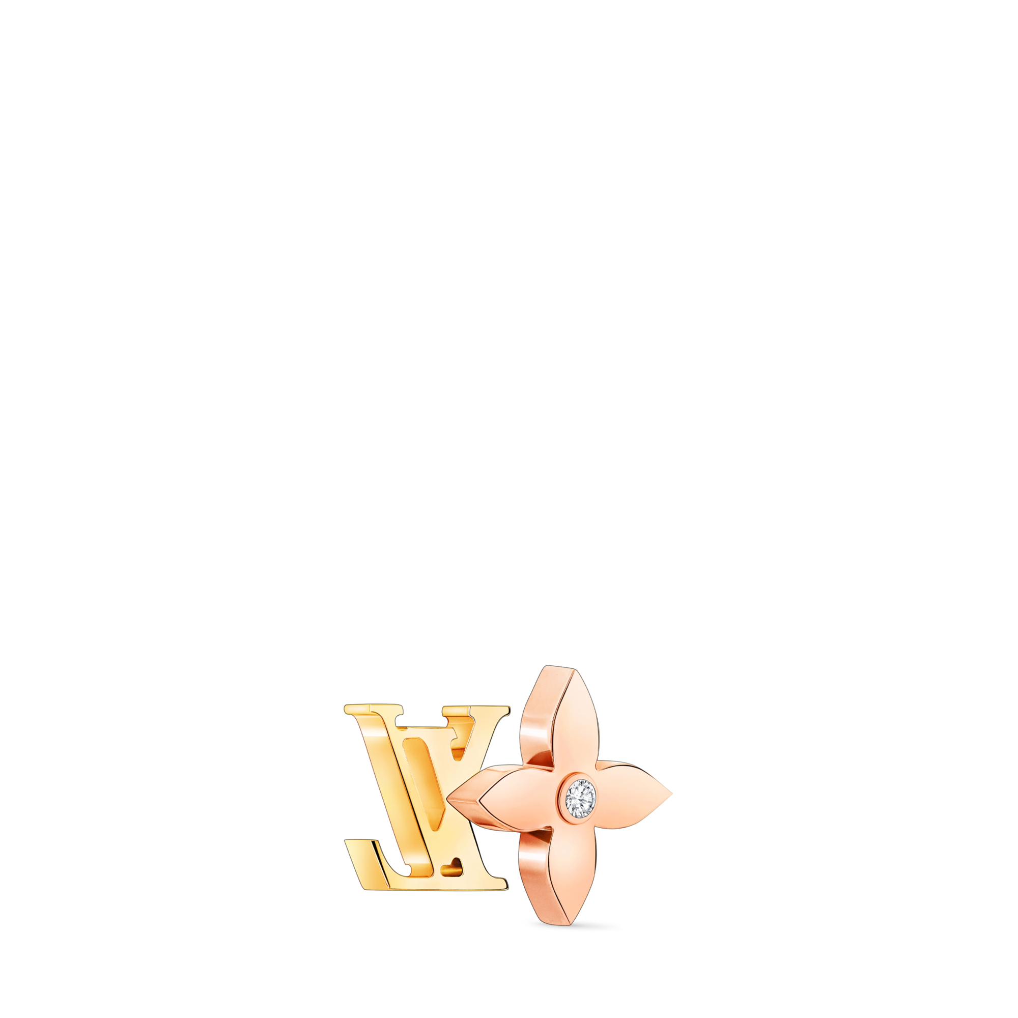 Pendiente de botón reversible Idylle Blossom de oro rosa, oro amarillo y diamante (unidad)  Joyería Categorías Pendientes | LOUIS VUITTON (Zoom de producto)