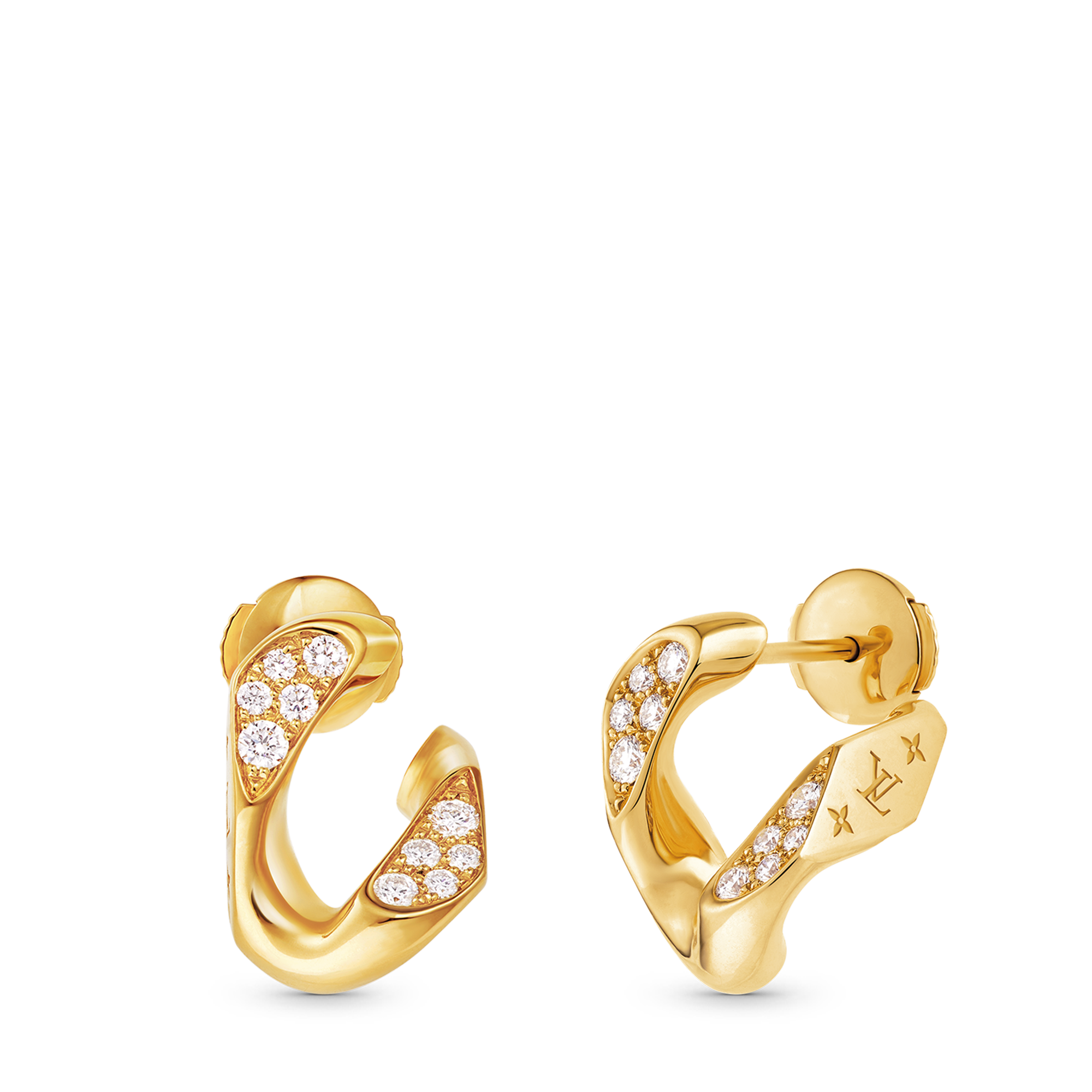 Pendientes Cuban Chain de oro amarillo y diamantes  Joyería Categorías Pendientes | LOUIS VUITTON (Zoom de producto)