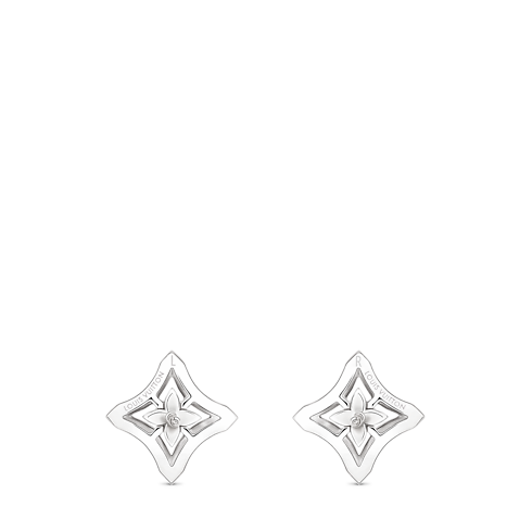 Pendientes de botón Ever Blossom de oro blanco y diamantes Joyería Categorías Pendientes | LOUIS VUITTON (Zoom de producto)