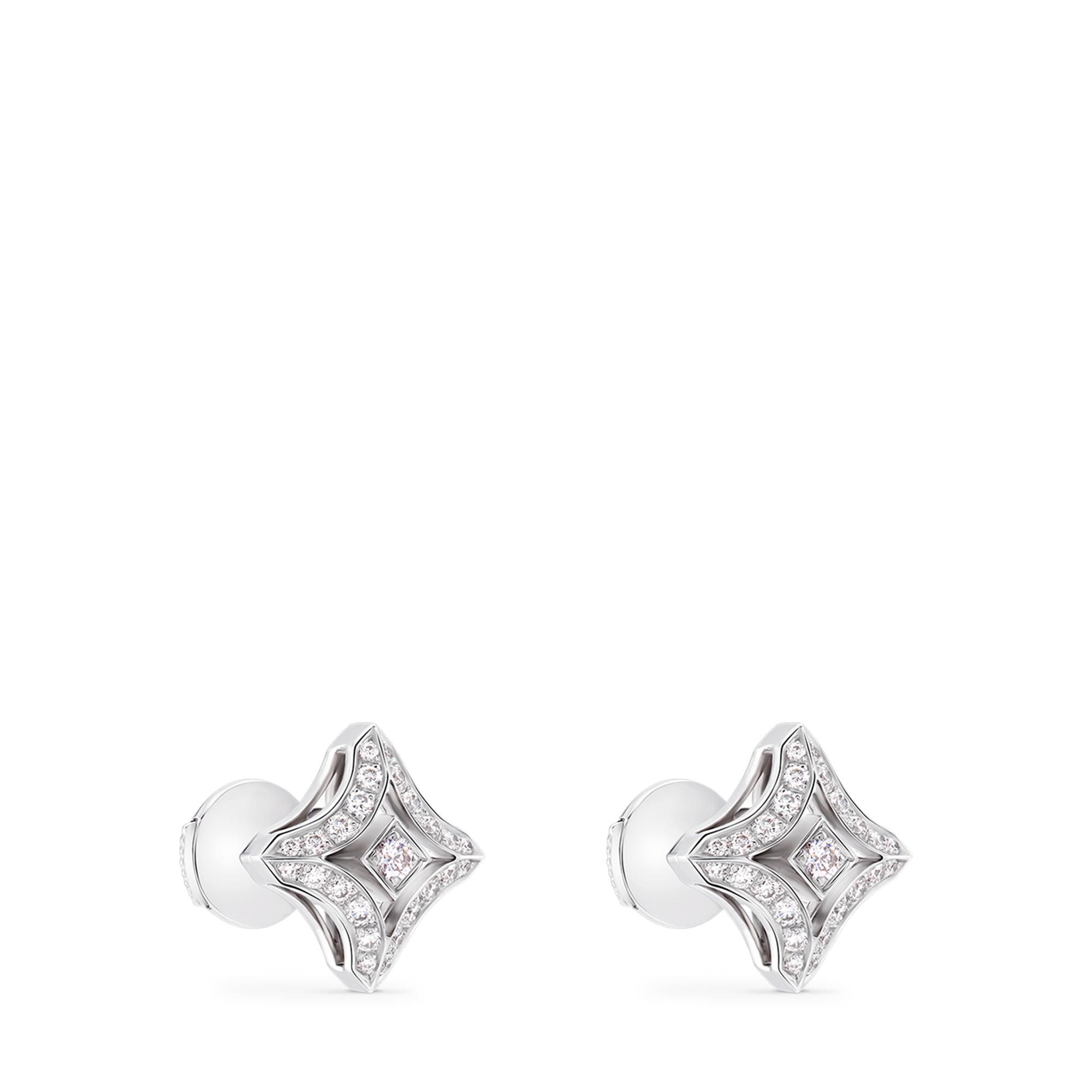 Pendientes de botón Ever Blossom de oro blanco y diamantes  Joyería Categorías Pendientes | LOUIS VUITTON (Zoom de producto)