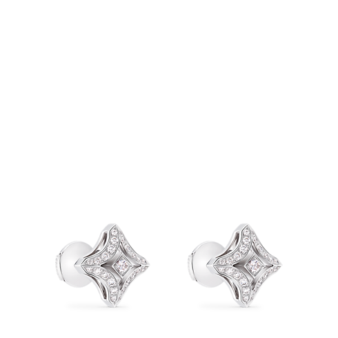 Pendientes de botón Ever Blossom de oro blanco y diamantes Joyería Categorías Pendientes | LOUIS VUITTON (Zoom de producto)