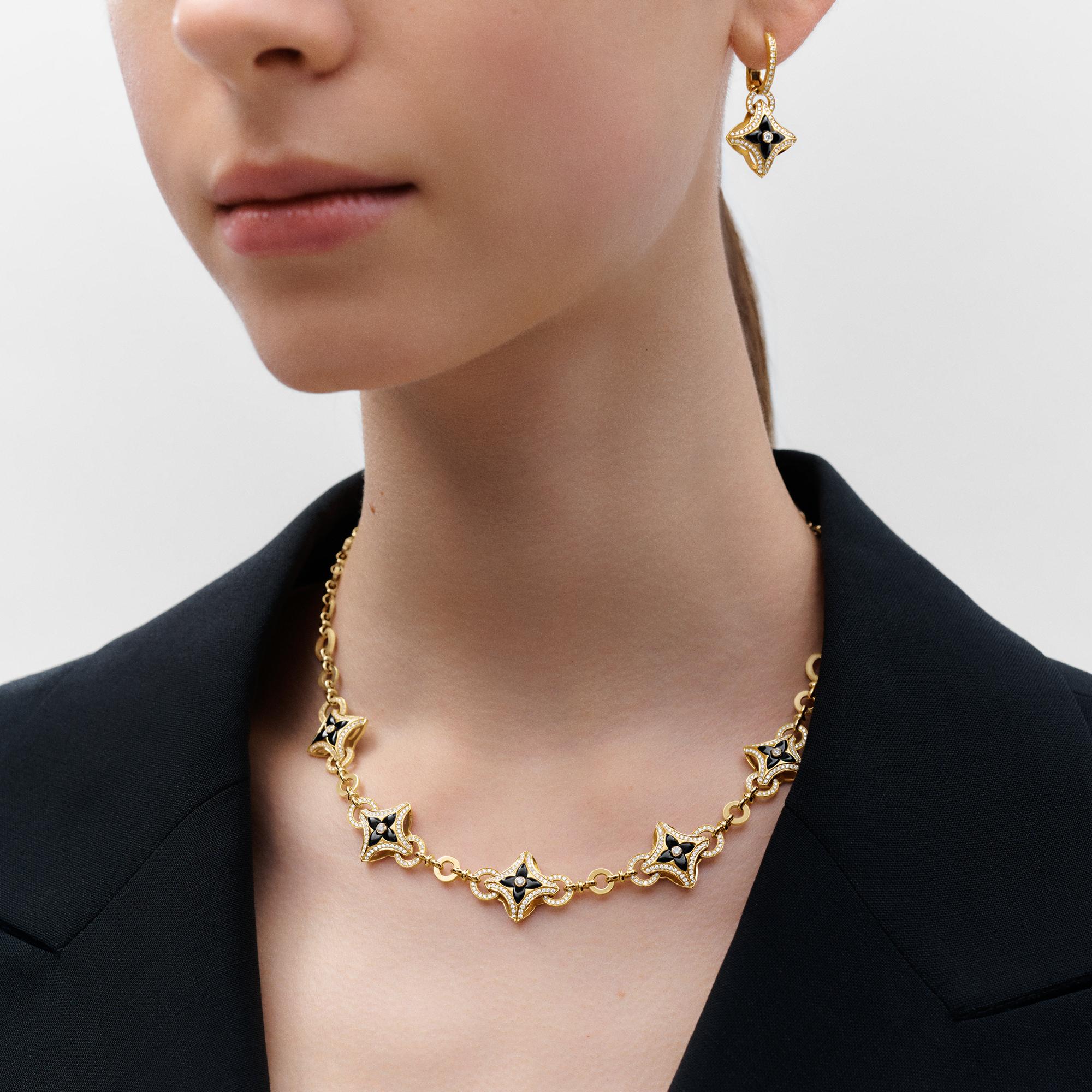 Pendientes Ever Blossom de oro amarillo, ónix y diamantes  Joyería Categorías Pendientes | LOUIS VUITTON (Zoom de producto)
