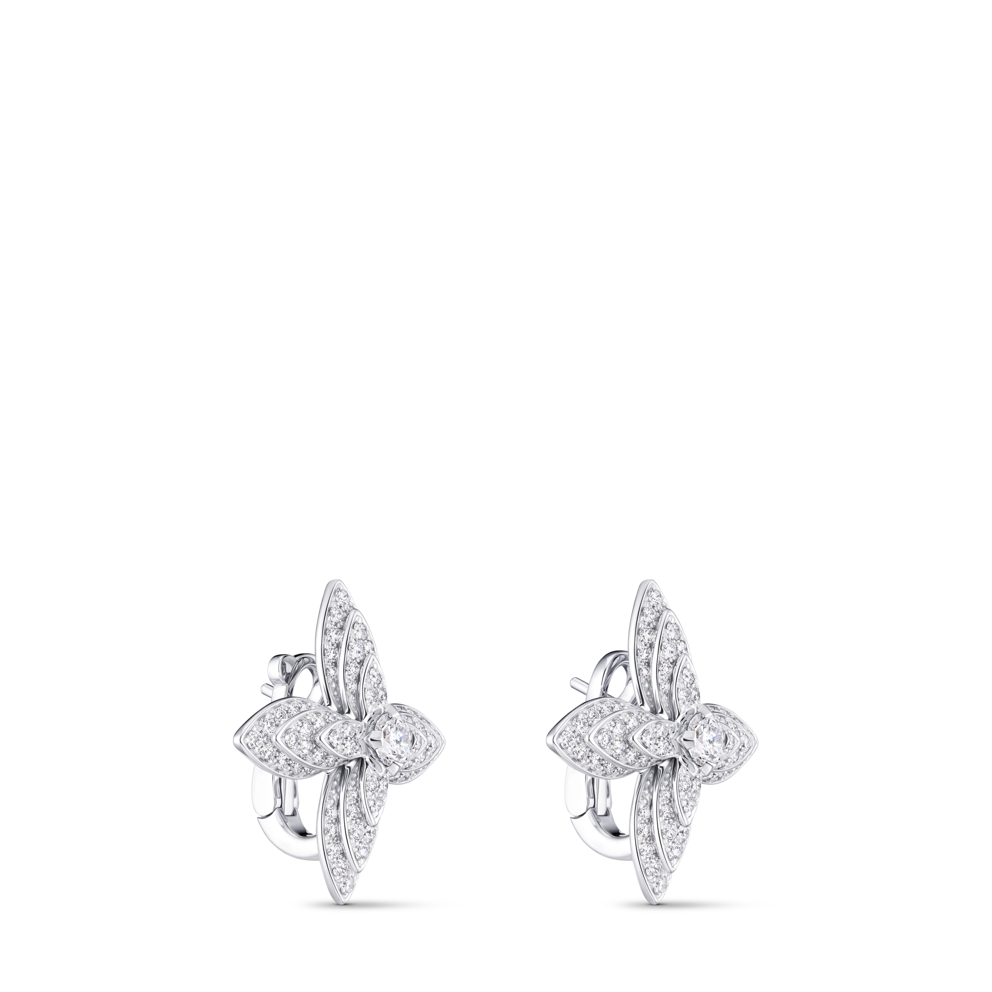 Pendientes Idylle Blossom de oro blanco y diamantes  Les Extraordinaires Joyería Pendientes | LOUIS VUITTON (Zoom de producto)
