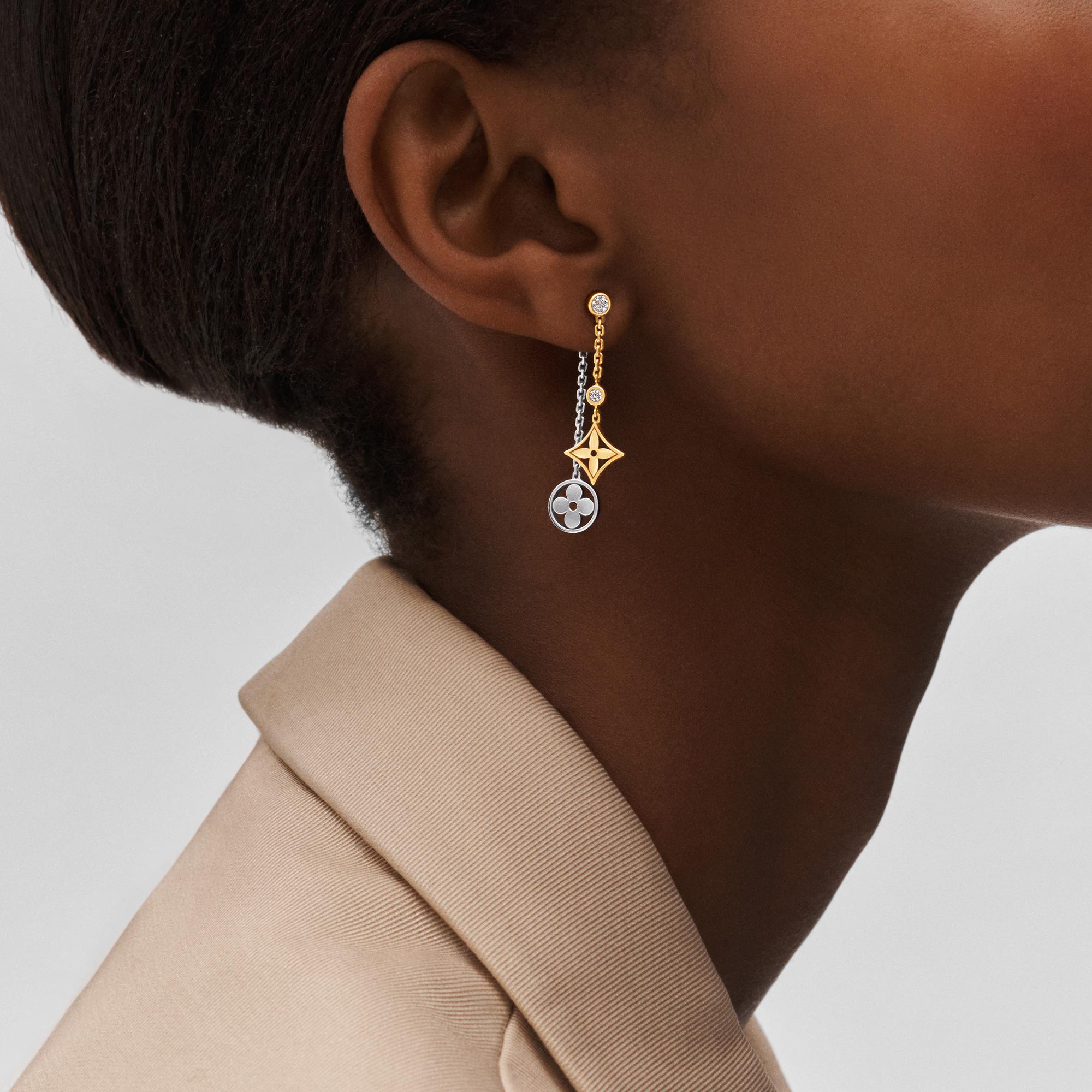 Pendientes largos Idylle Blossom de oro y diamantes  Joyería Categorías Joyería | LOUIS VUITTON (Zoom de producto)