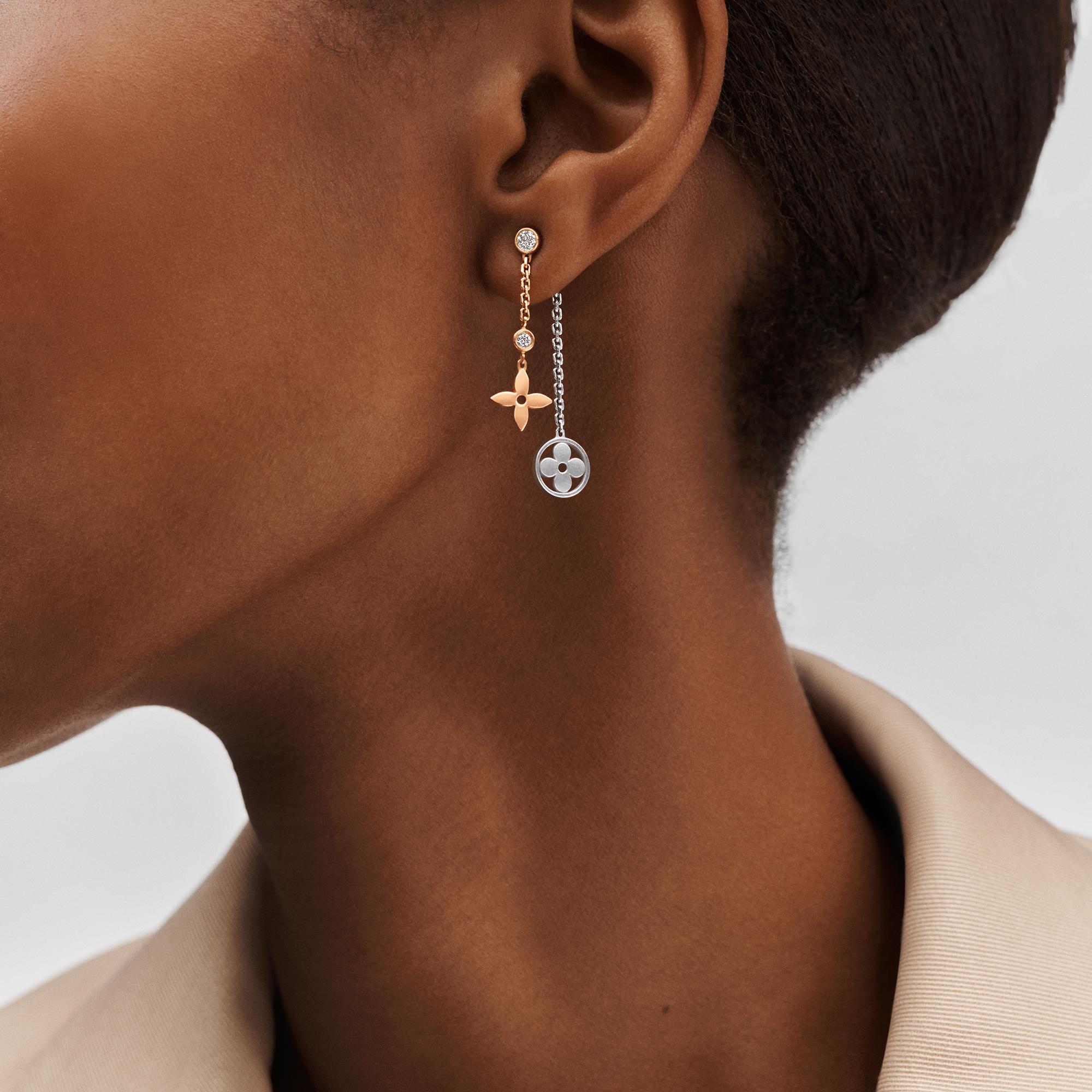Pendientes largos Idylle Blossom de oro y diamantes  Joyería Categorías Joyería | LOUIS VUITTON (Zoom de producto)