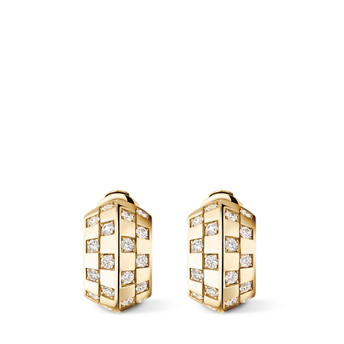 Pendientes Le Damier de Louis Vuitton de oro amarillo y diamantes Joyería Categorías Pendientes | LOUIS VUITTON (Zoom de producto)