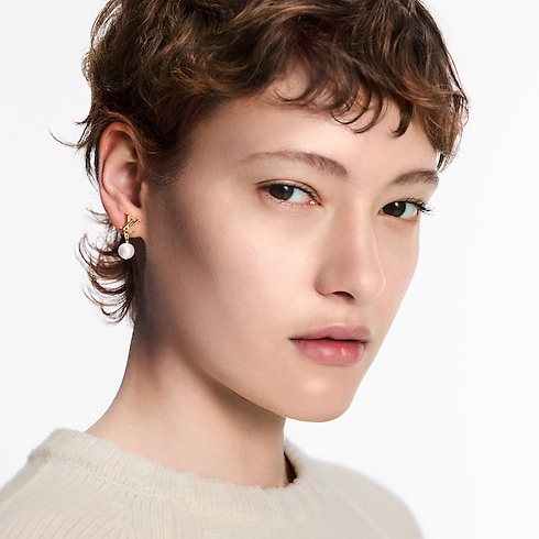 Pendientes LV Iconic Louisa S00 Mujer Bisutería Pendientes | LOUIS VUITTON (Zoom de producto)