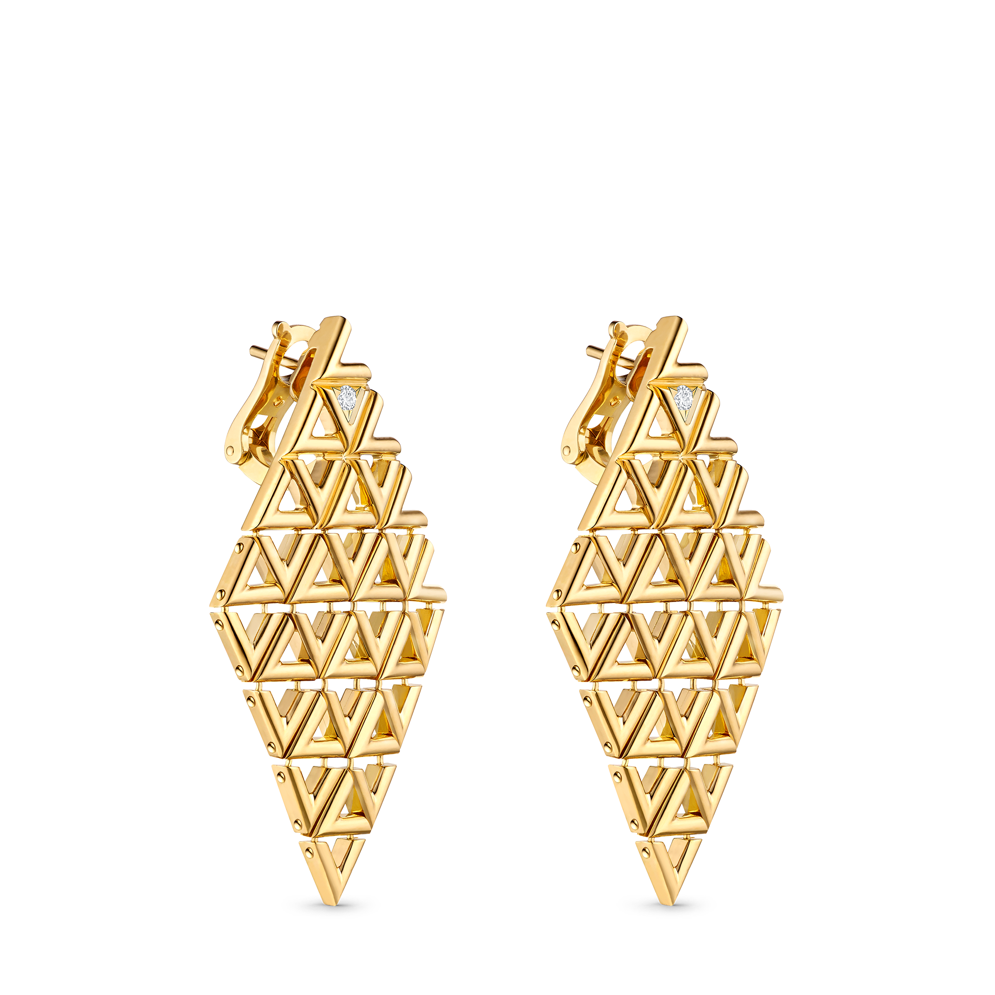 Pendientes LV Volt Mesh de oro amarillo y diamantes  Joyería Categorías Joyería | LOUIS VUITTON (Zoom de producto)