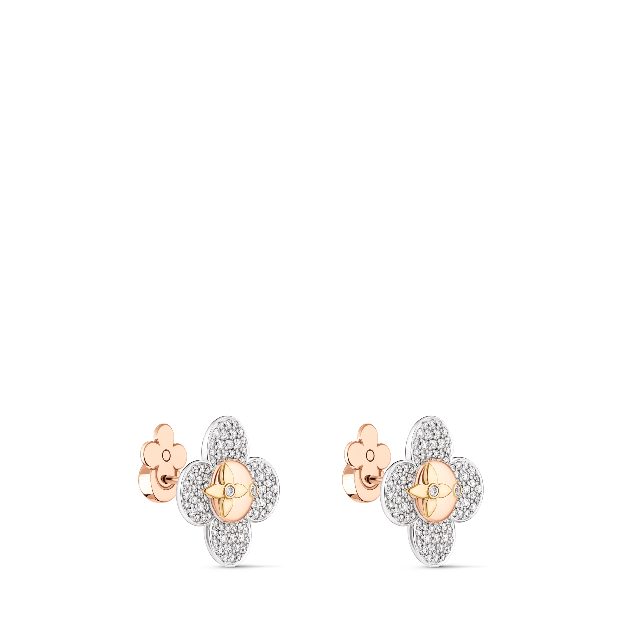Pendientes Vivienne de tres oros y diamantes  Joyería Categorías Pendientes | LOUIS VUITTON (Zoom de producto)