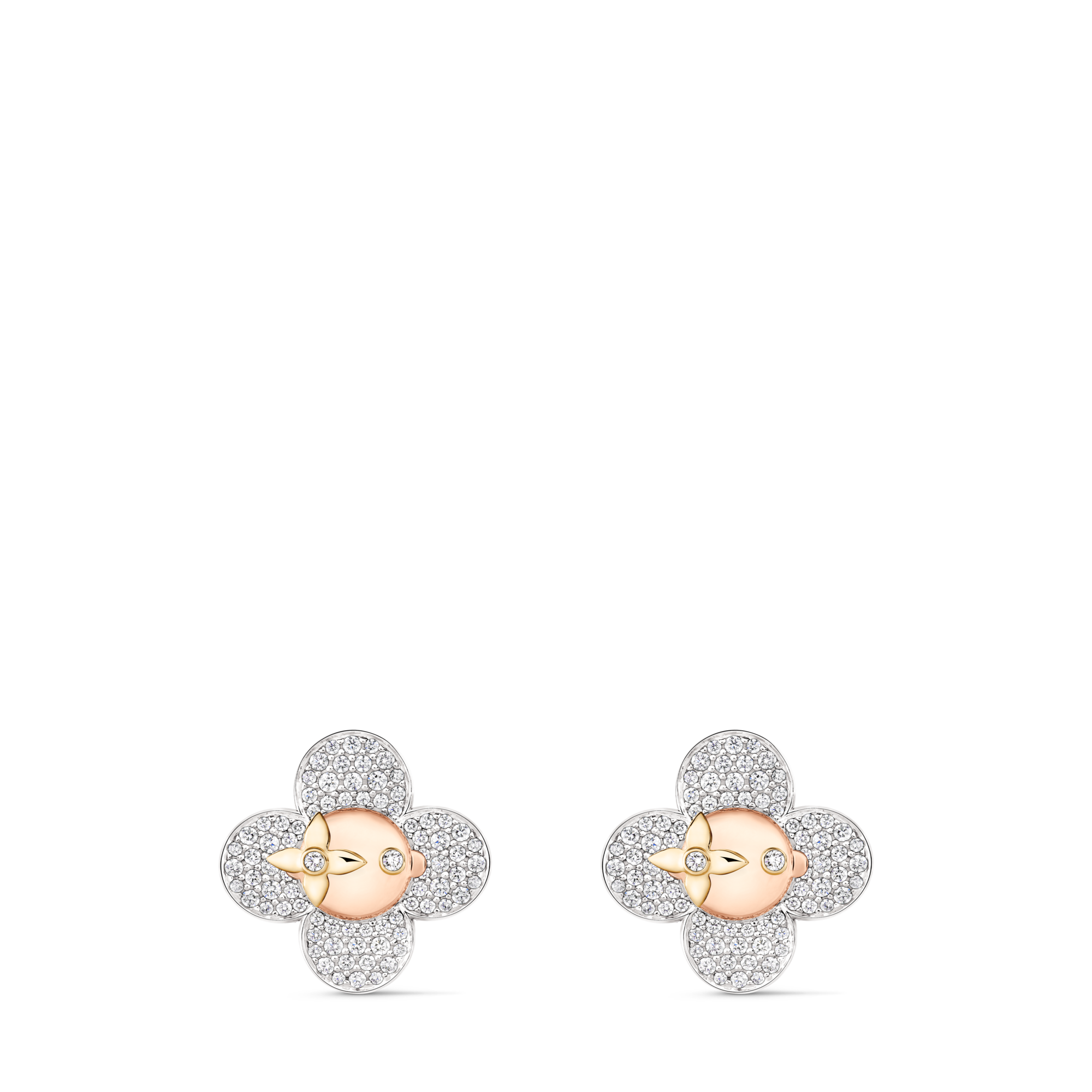 Pendientes Vivienne de tres oros y diamantes  Joyería Categorías Pendientes | LOUIS VUITTON (Zoom de producto)
