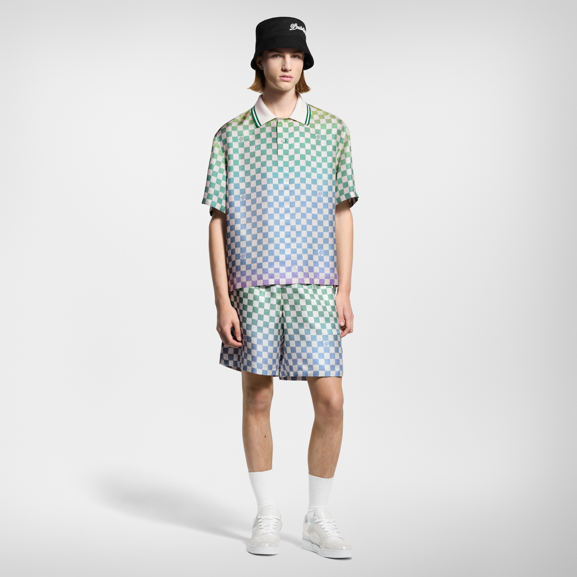 Polo Damier de seda  Hombre Prêt-à-Porter Camisas | LOUIS VUITTON (Zoom de producto)