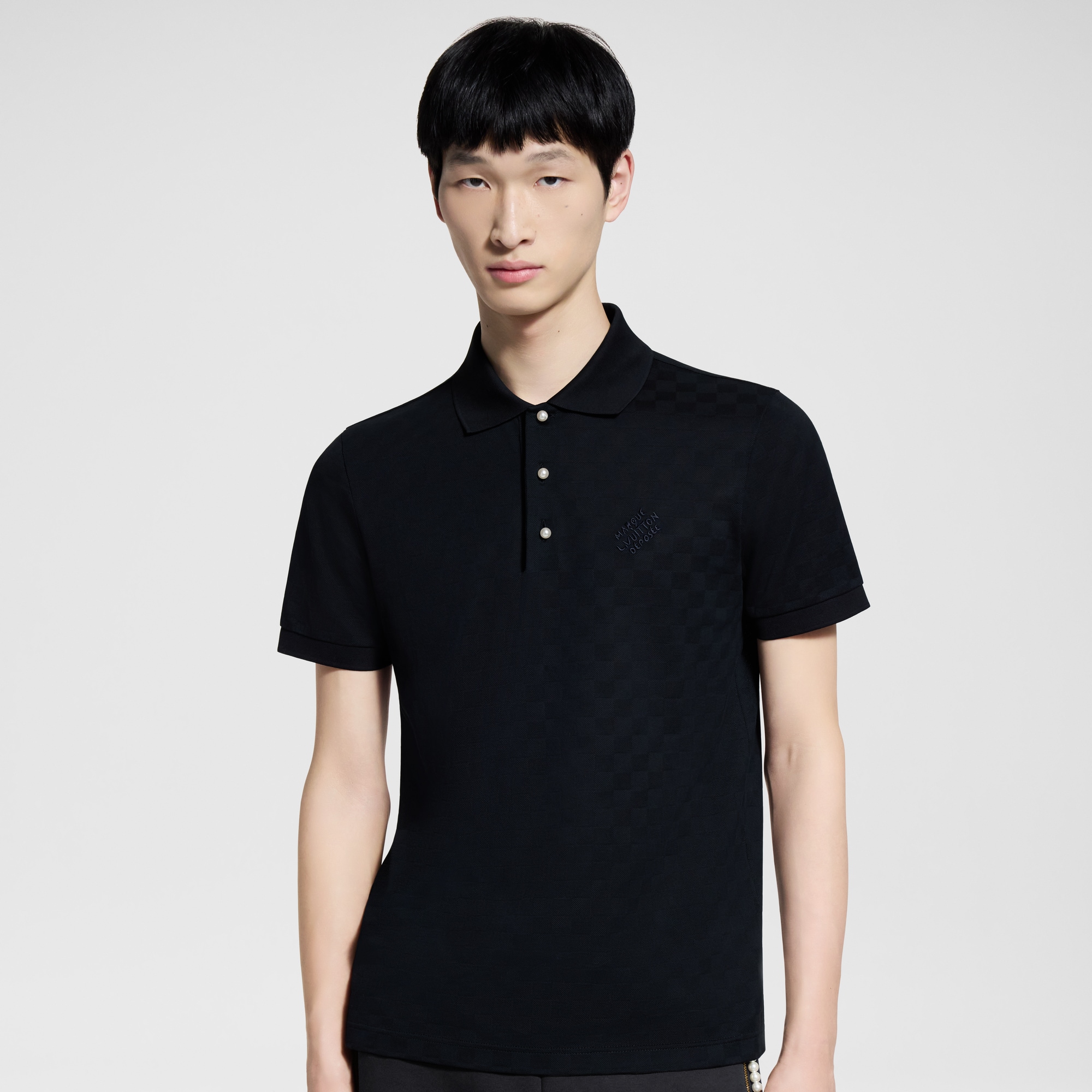 Polo Damier en piqué de algodón  Hombre Prêt-à-Porter Camisetas y polos | LOUIS VUITTON (Zoom de producto)