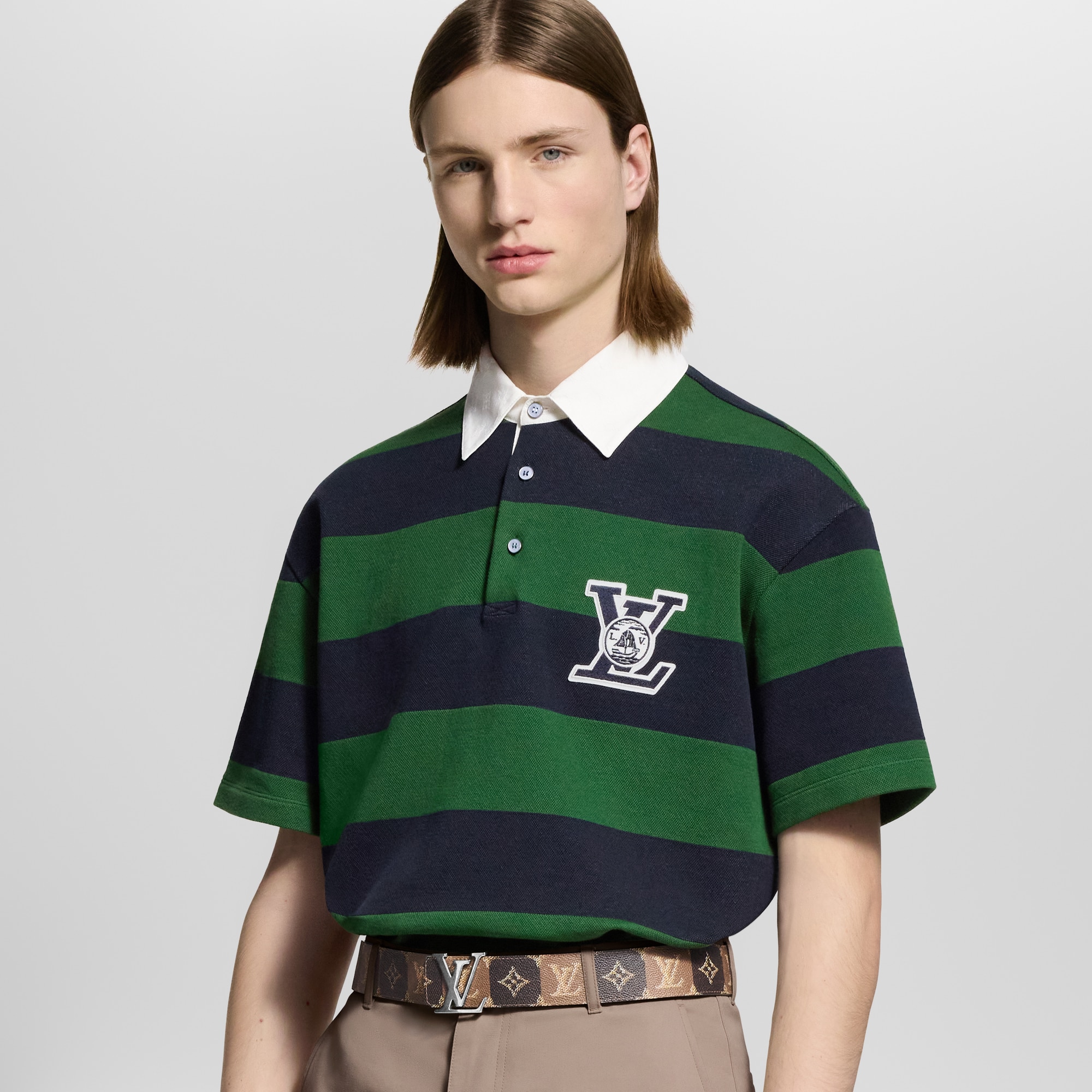 Polo de manga corta a rayas  Hombre Prêt-à-Porter Camisetas y polos | LOUIS VUITTON (Zoom de producto)