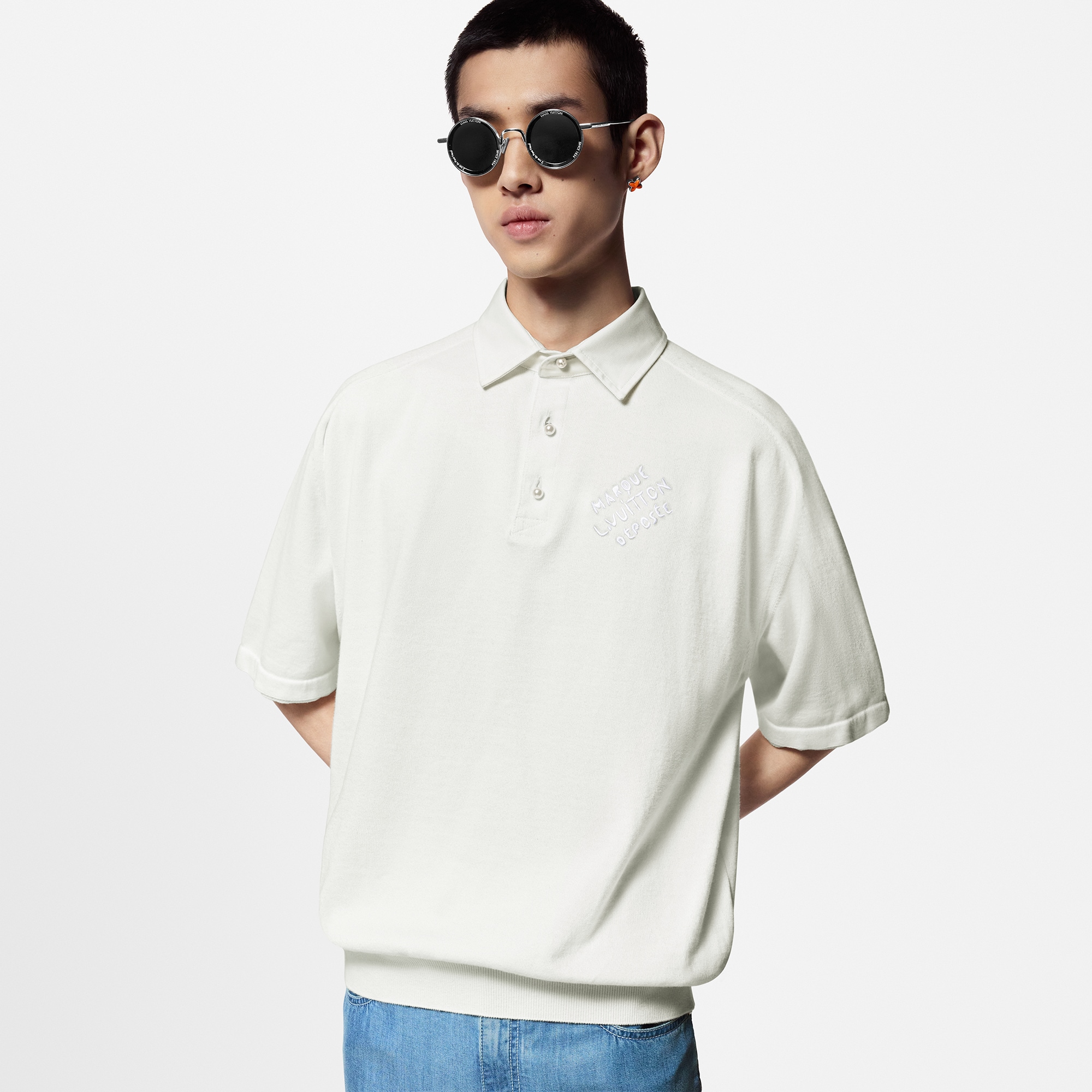 Polo de manga corta en mezcla de algodón  Hombre Prêt-à-Porter Camisetas y polos | LOUIS VUITTON (Zoom de producto)
