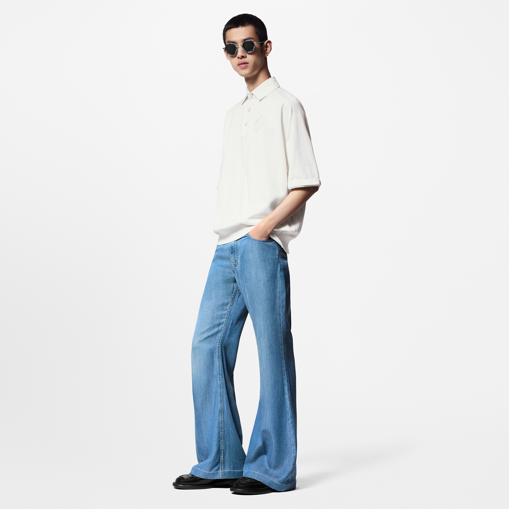 Polo de manga corta en mezcla de algodón  Hombre Prêt-à-Porter Camisetas y polos | LOUIS VUITTON (Zoom de producto)