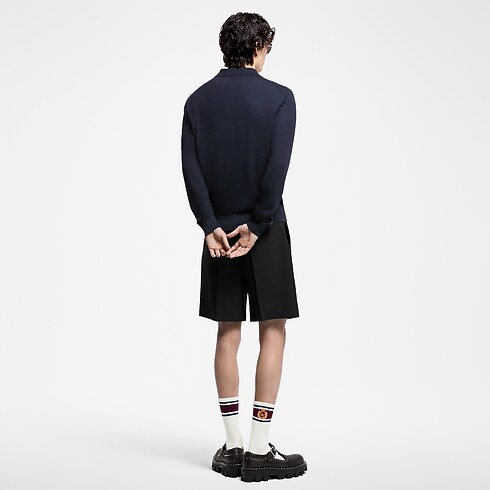 Polo de manga larga en cachemir Hombre Prêt-à-Porter Camisetas y polos | LOUIS VUITTON (Zoom de producto)