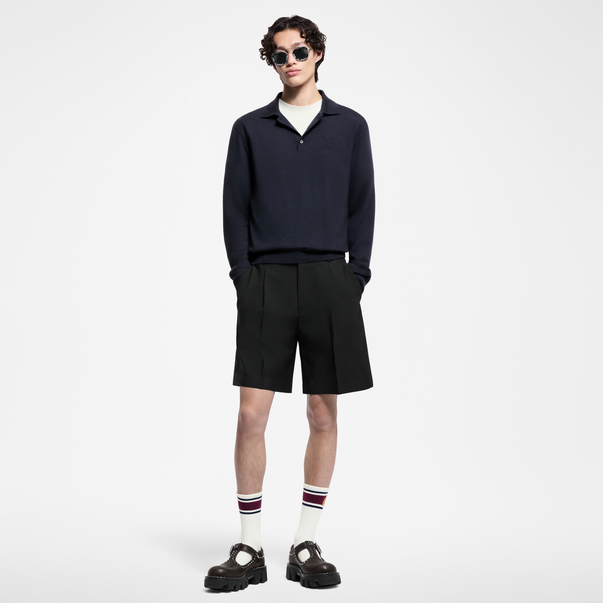 Polo de manga larga en cachemir  Hombre Prêt-à-Porter Camisetas y polos | LOUIS VUITTON (Zoom de producto)