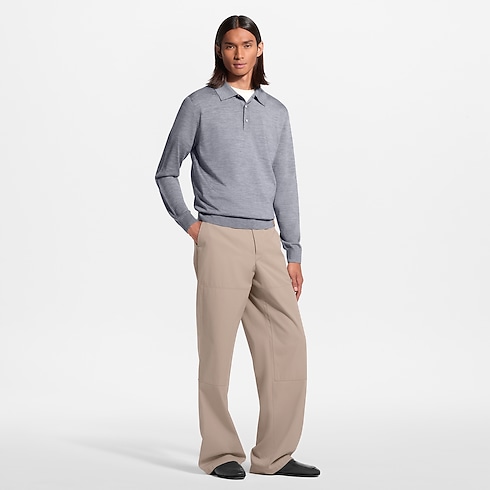 Polo de manga larga en lana, seda y cachemir Hombre Prêt-à-Porter Todo Prêt-à-Porter | LOUIS VUITTON (Zoom de producto)