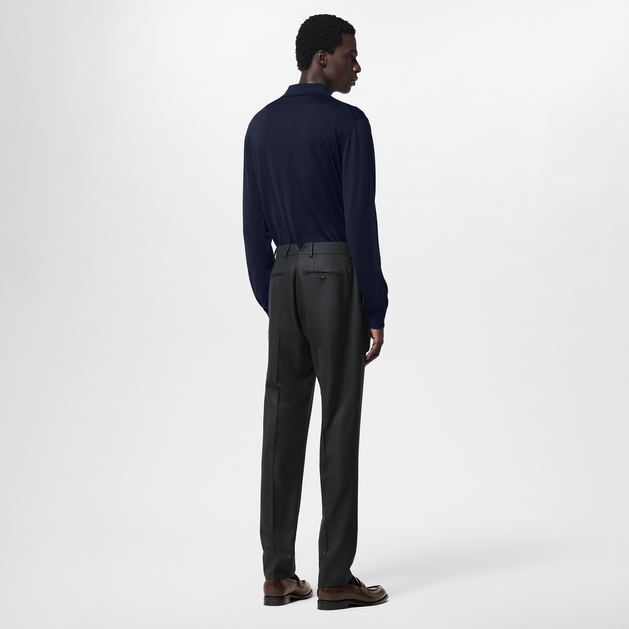Polo de manga larga en mezcla de seda y cachemir  Hombre Prêt-à-Porter Punto y sudaderas | LOUIS VUITTON (Zoom de producto)