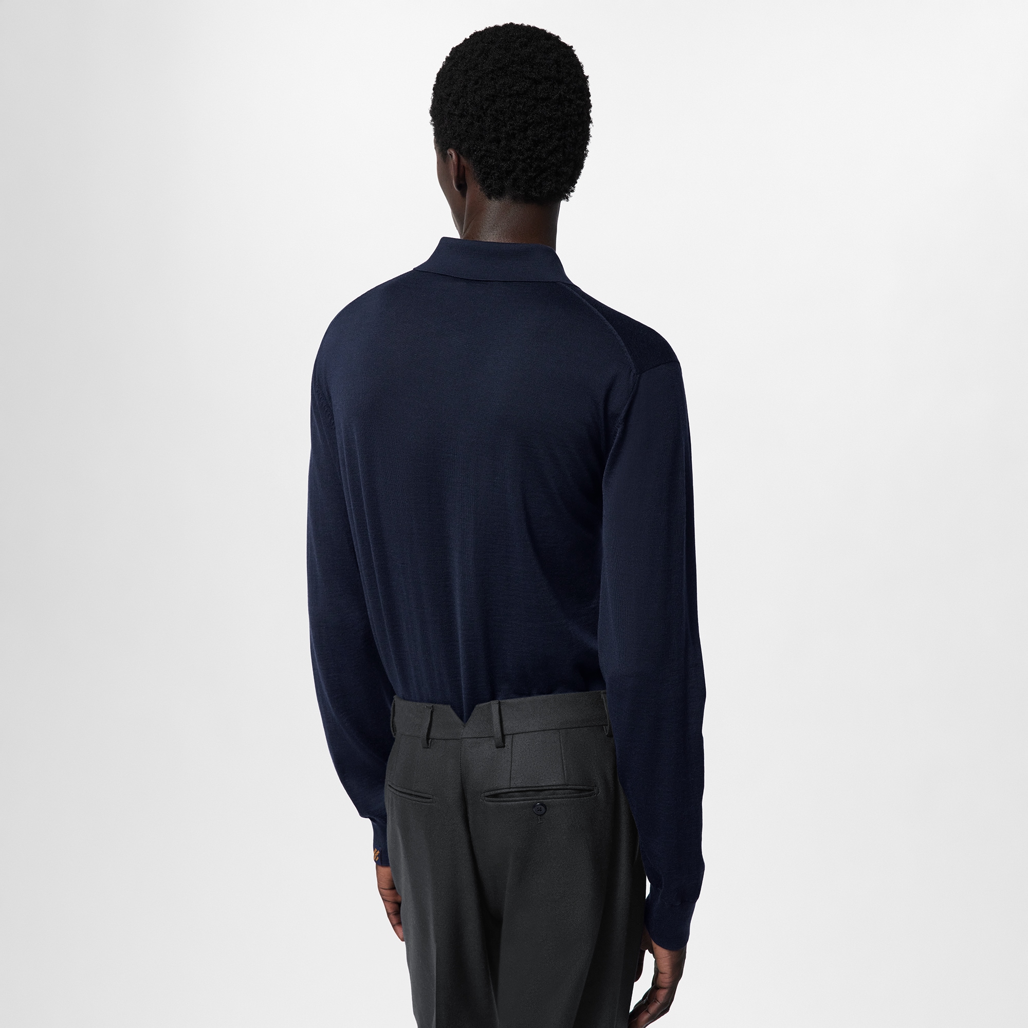 Polo de manga larga en mezcla de seda y cachemir  Hombre Prêt-à-Porter Punto y sudaderas | LOUIS VUITTON (Zoom de producto)