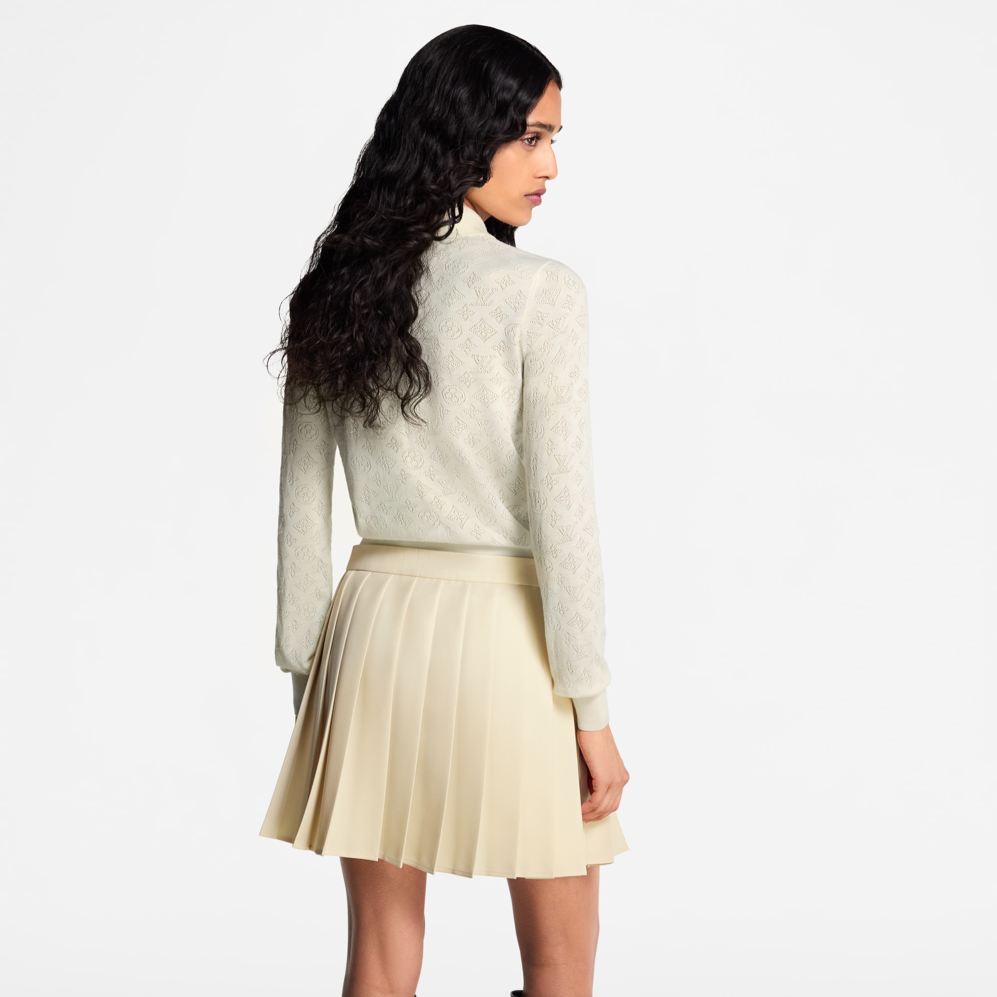 Polo de manga larga Mahina Monogram  Mujer Prêt-à-Porter Tops | LOUIS VUITTON (Zoom de producto)