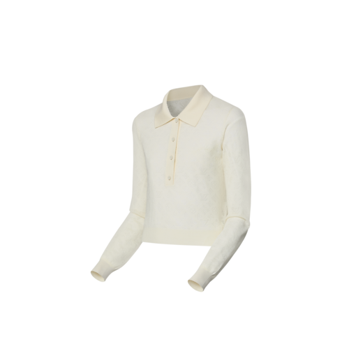 Polo de manga larga Mahina Monogram Mujer Prêt-à-Porter Artículos de punto | LOUIS VUITTON (Zoom de producto)