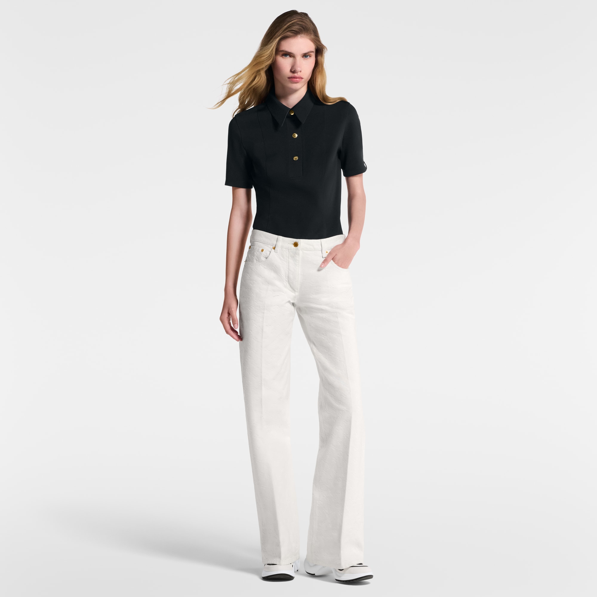 Polo de punto técnico  Mujer Prêt-à-Porter Tops | LOUIS VUITTON (Zoom de producto)