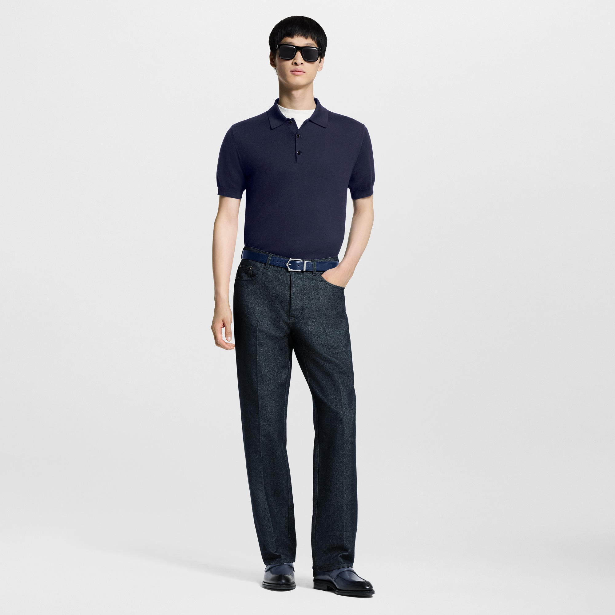 Polo distintivo en mezcla de materiales  Hombre Prêt-à-Porter Camisetas y polos | LOUIS VUITTON (Zoom de producto)