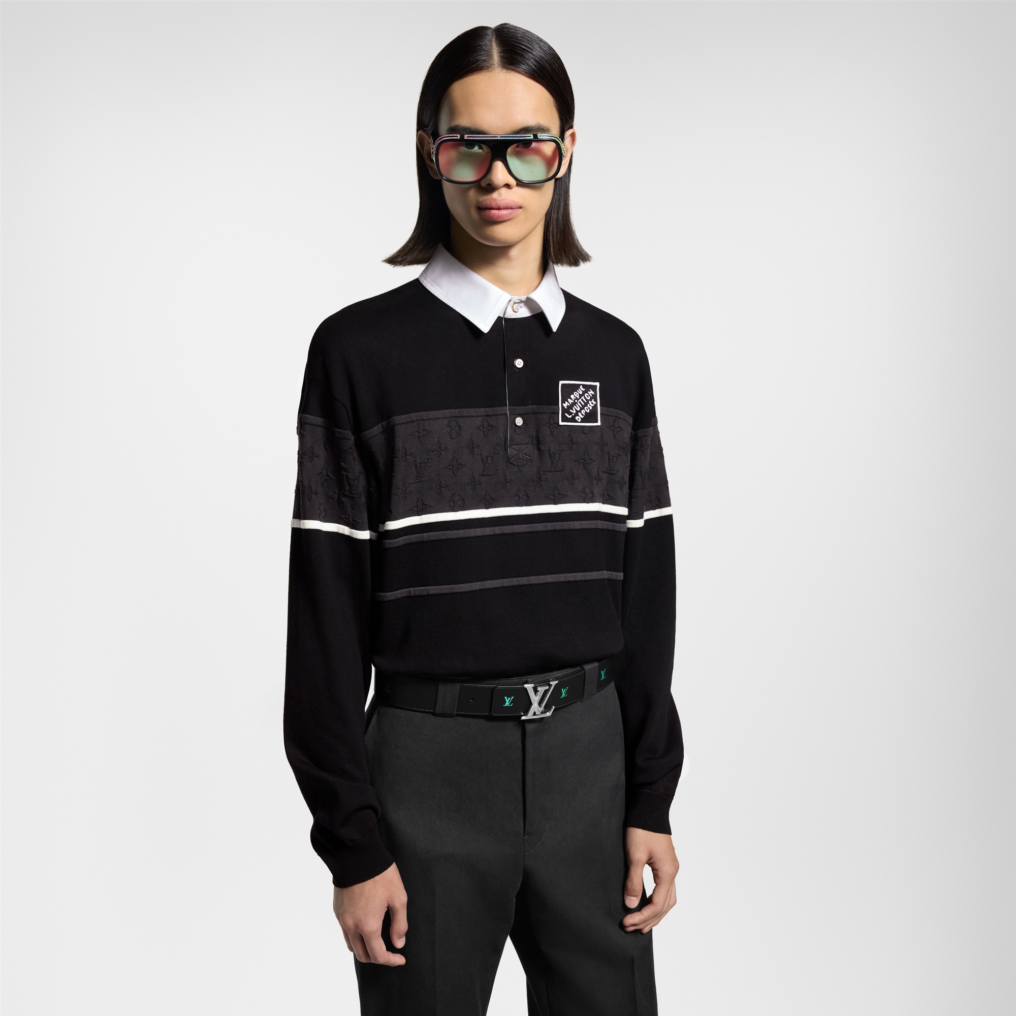 Polo Monogram de manga larga  Hombre Prêt-à-Porter Camisas | LOUIS VUITTON (Zoom de producto)