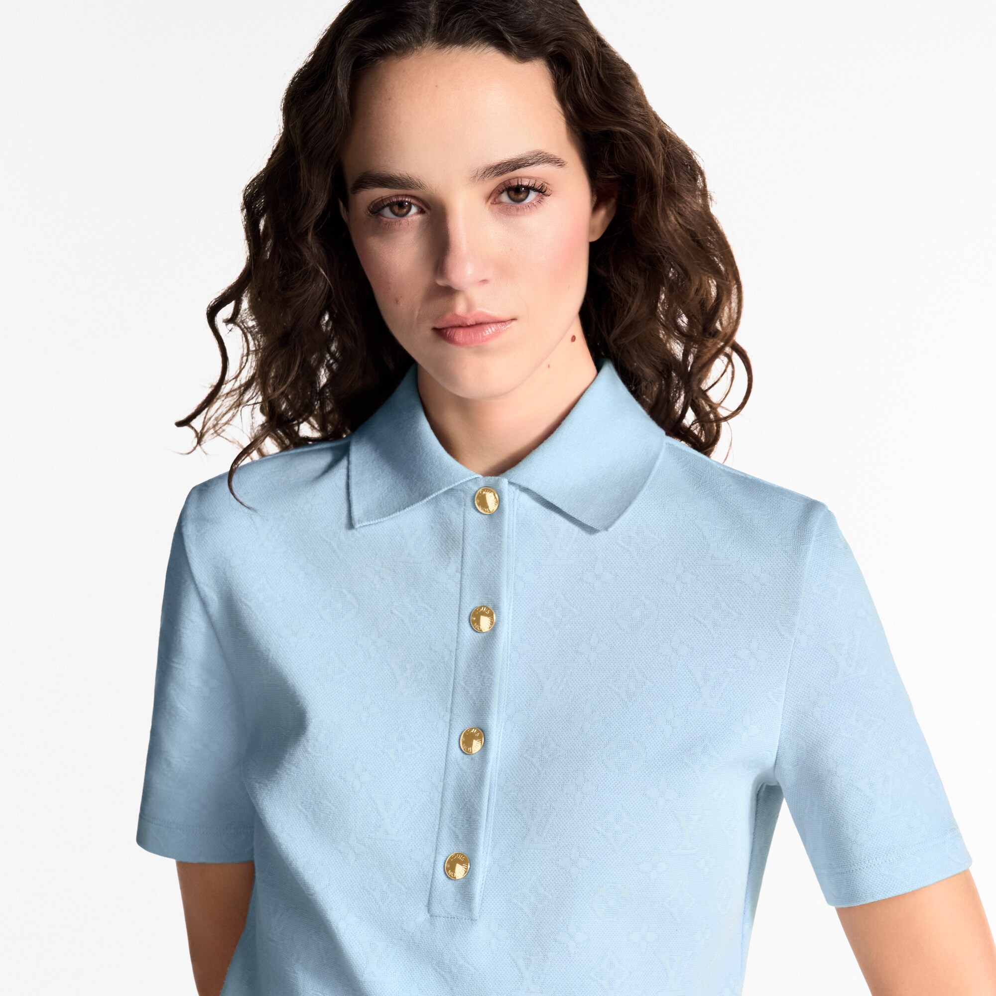 Polo Monogram de piqué  Mujer Prêt-à-Porter Tops | LOUIS VUITTON (Zoom de producto)