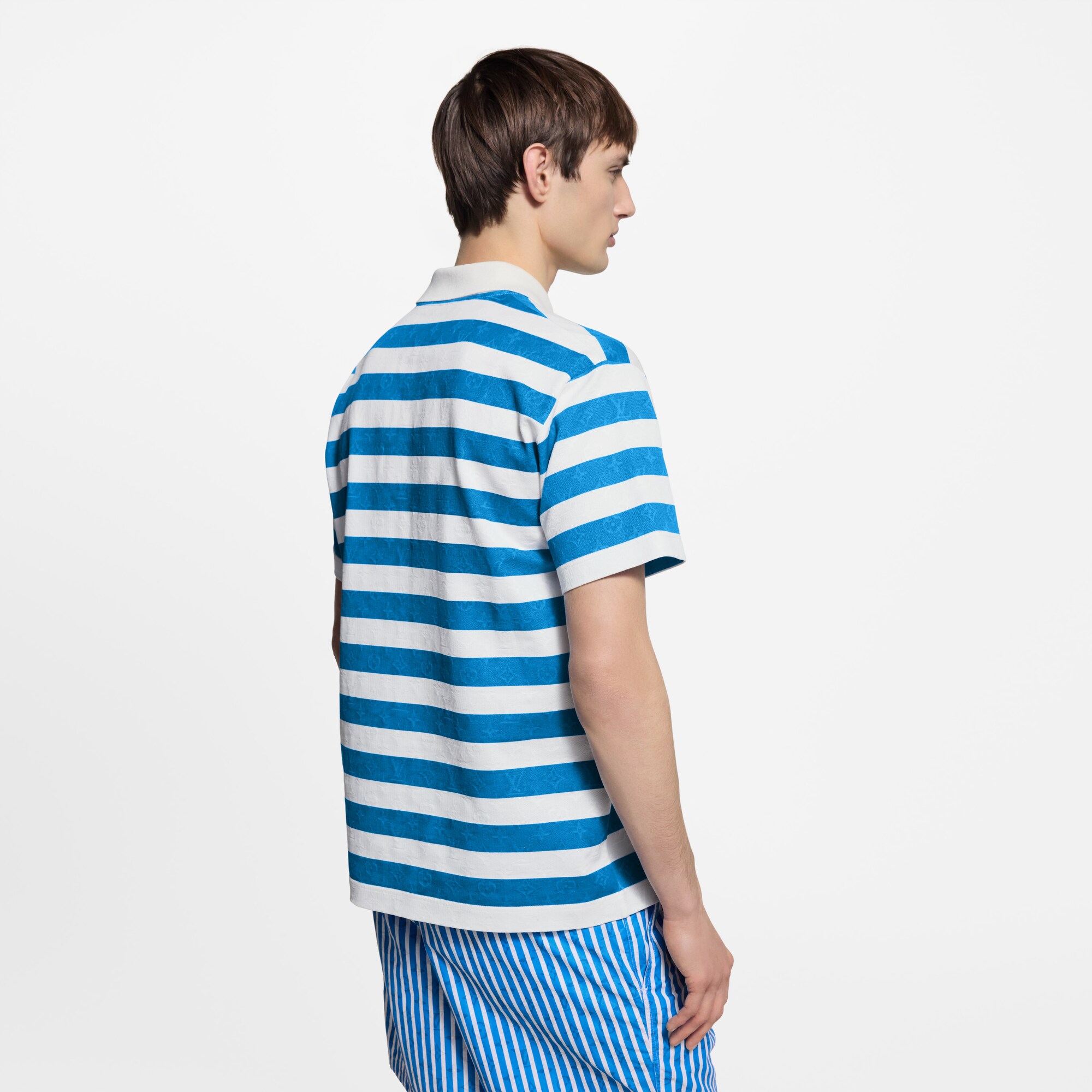 Polo Monogram de rayas  Hombre Prêt-à-Porter Camisetas y polos | LOUIS VUITTON (Zoom de producto)