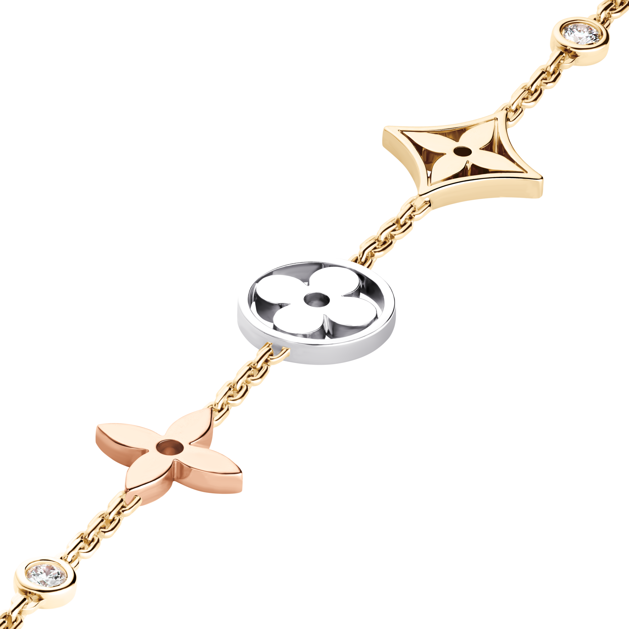 Pulsera Blossom de triple oro y diamantes  Joyería Categorías Joyería | LOUIS VUITTON (Zoom de producto)